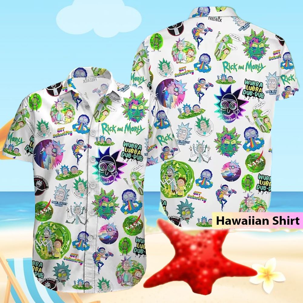 Rick And Morty Funny Hawaiian Shirt And Shorts