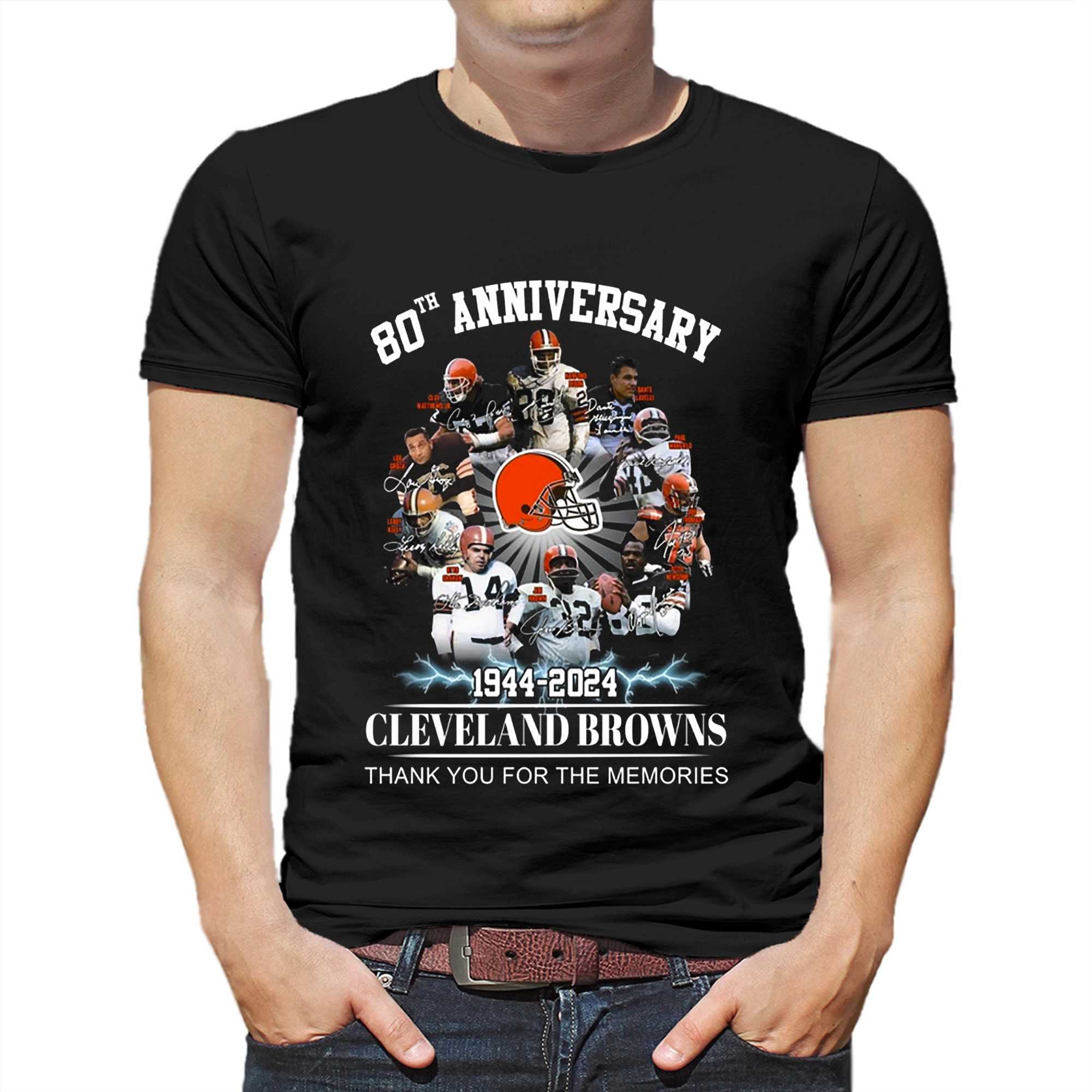80th Anniversary 1944 – 2024 Cleveland Browns Thank You For The