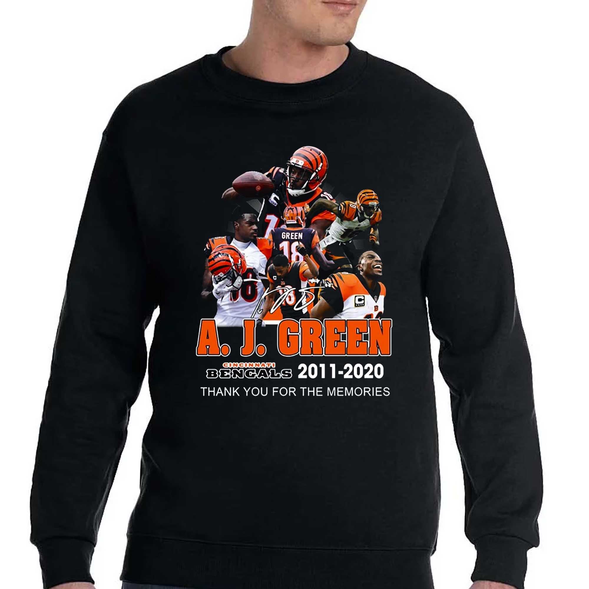 A. J. Green Cincinnati Bengals 2011 – 2020 Thank You For The Memories  Shirt, hoodie, longsleeve tee, sweater