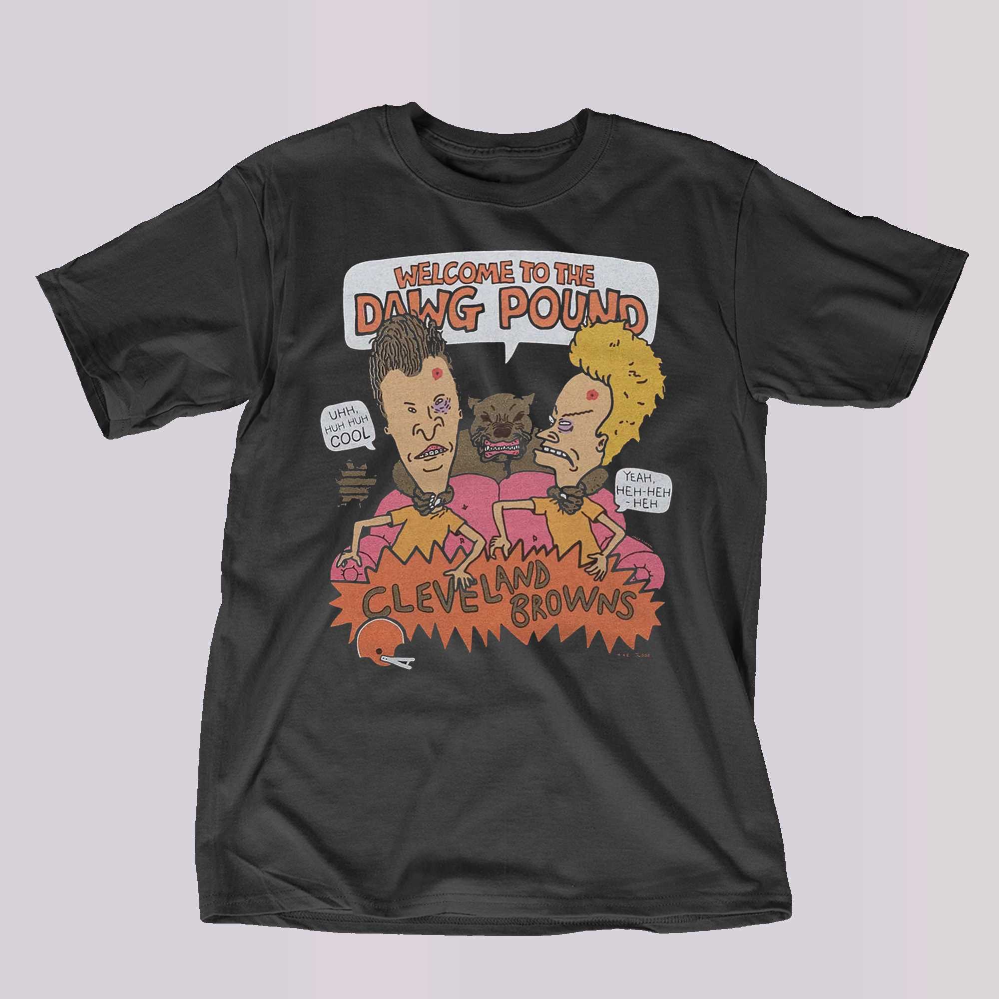 Beavis And Butthead X Cleveland Browns Dawg Pound Shirt - Shibtee Clothing