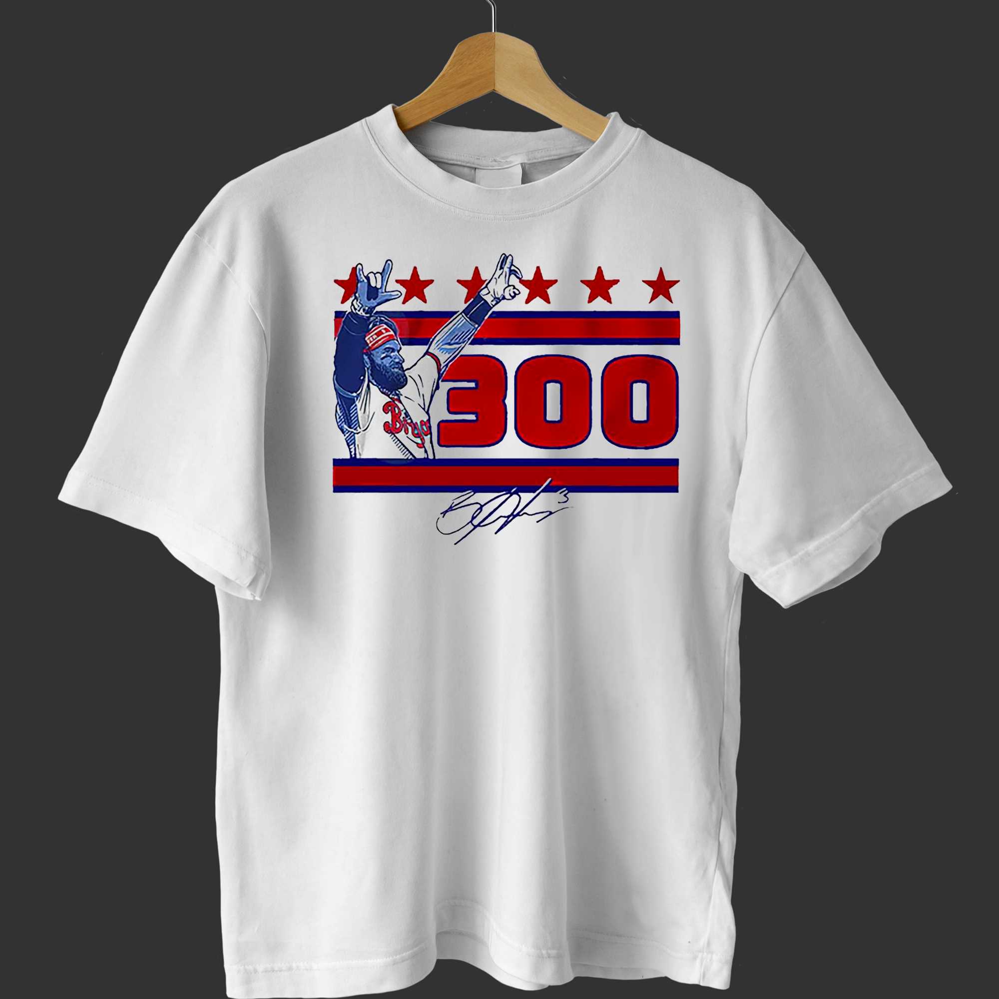 Bryce Harper 300 Philadelphia Phillies Signature Shirt - Shibtee
