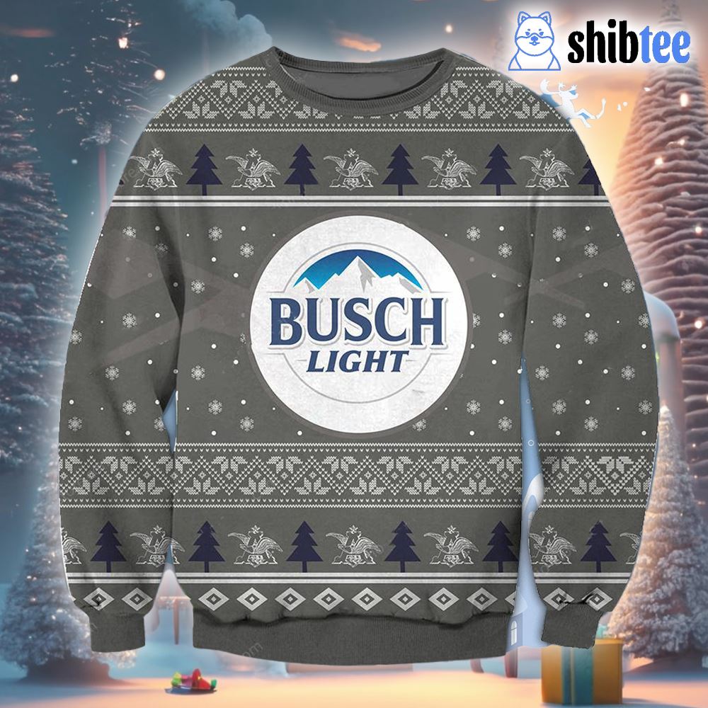 Busch Light Beer Ugly Christmas Sweater 3D