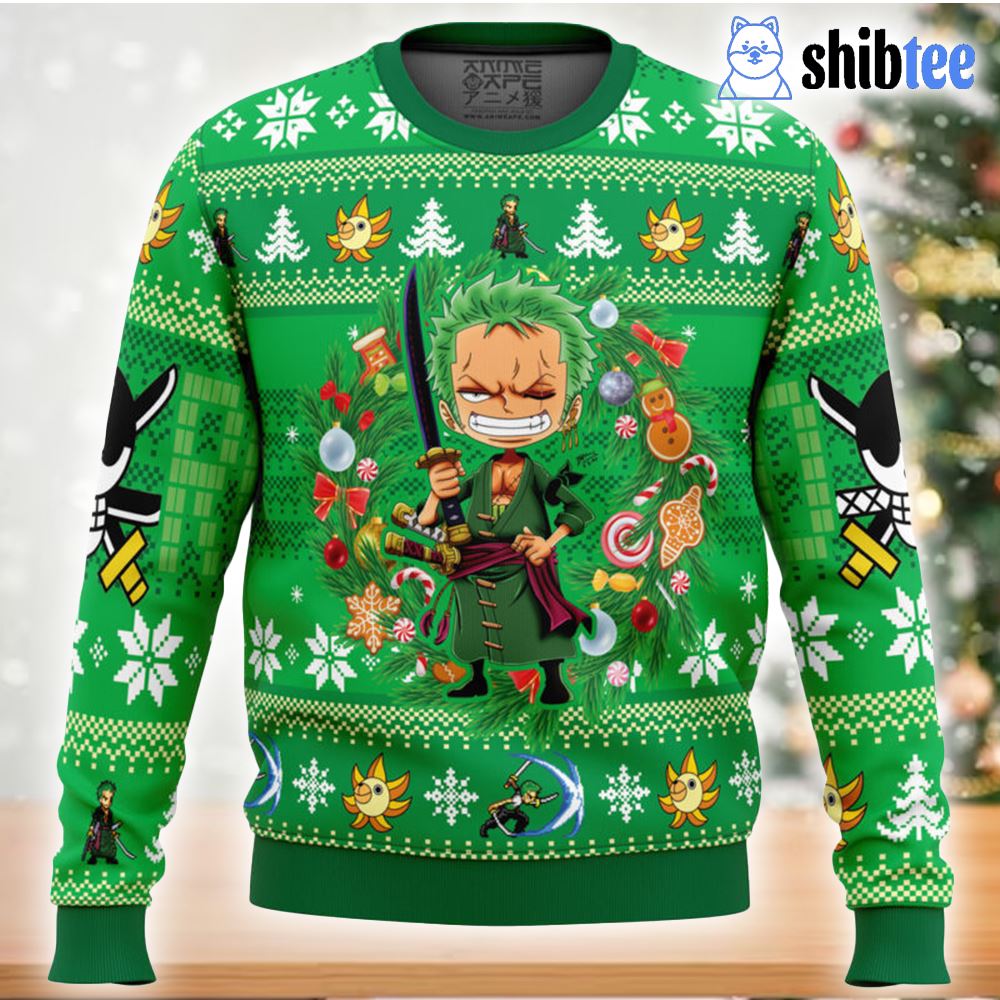 Zoro Christmas One Piece Merry Christmas Anime shirt, hoodie, sweater,  longsleeve and V-neck T-shirt