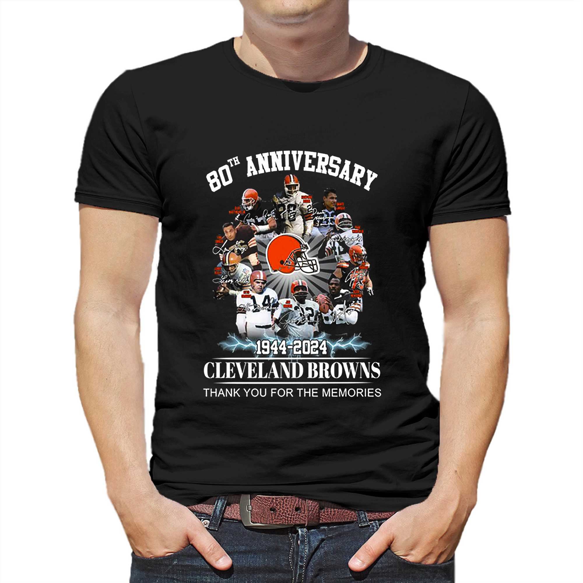 Cleveland Browns 80th Anniversary 1944 2024 Memories Shirt Hoodie