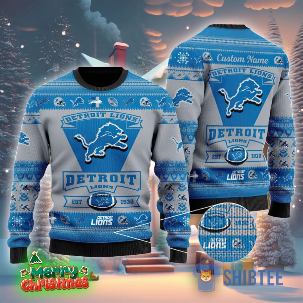 detroit lions ugly christmas sweater