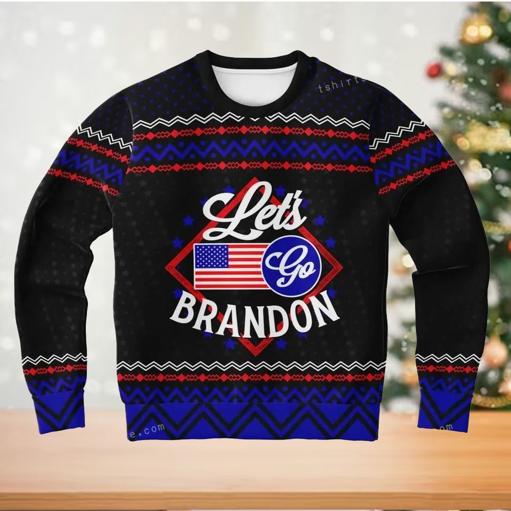 Christmas Let's Go Brandon Santa Hat Xmas T-Shirt - Trends Bedding
