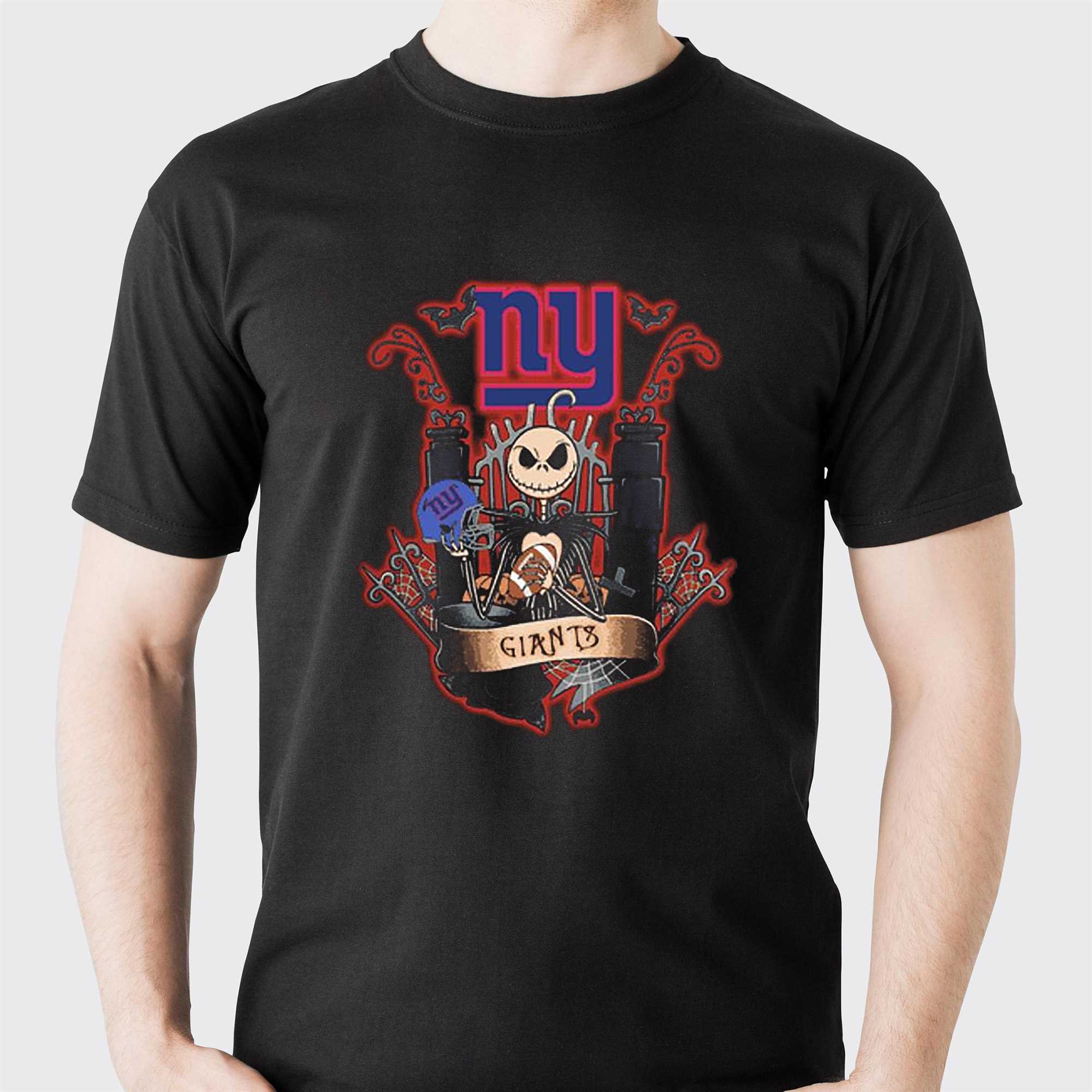 Jack Skellington Halloween New York Giants Fan T-shirt - Shibtee Clothing