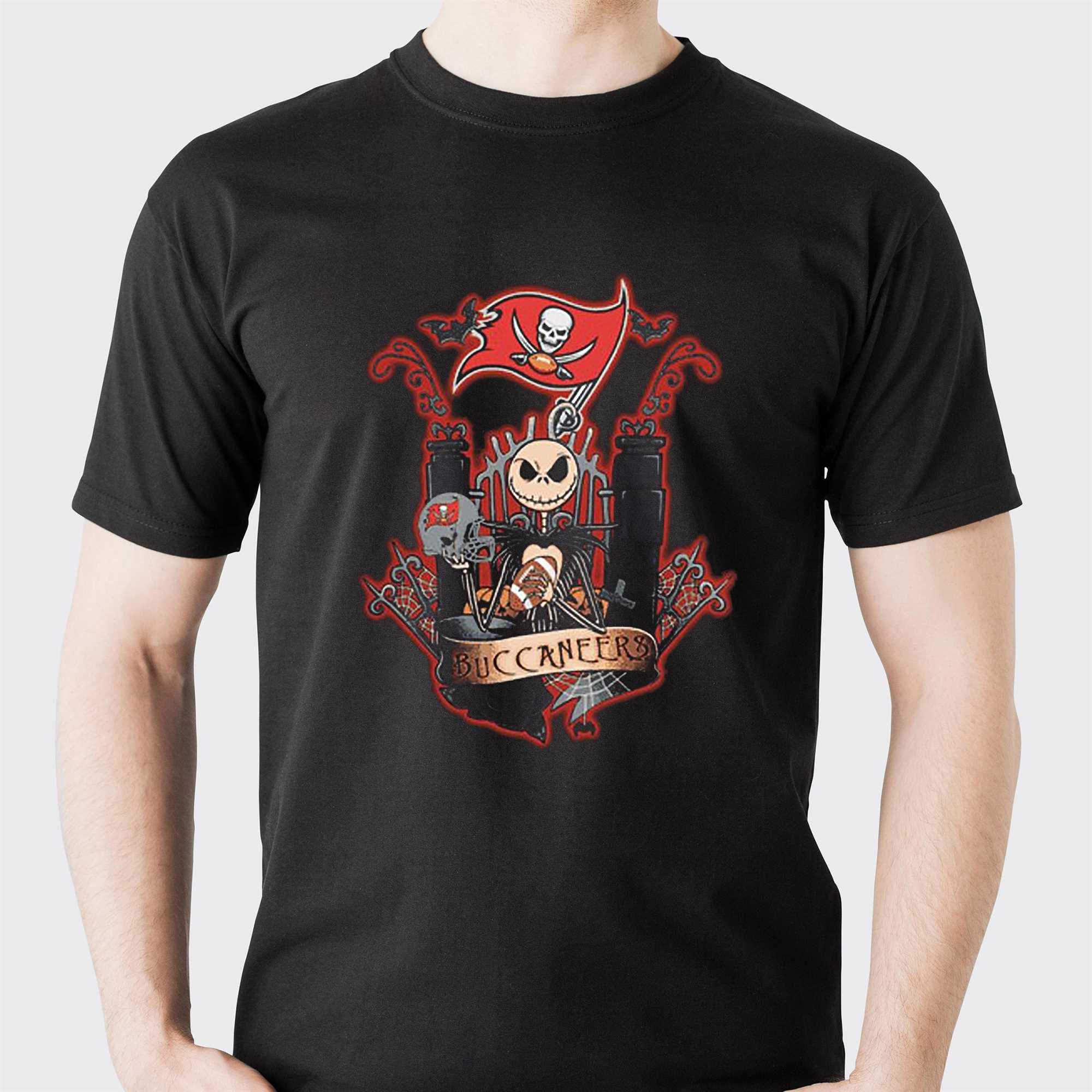 Jack Skellington Halloween Tampa Bay Buccaneers Fan T-shirt - Shibtee  Clothing