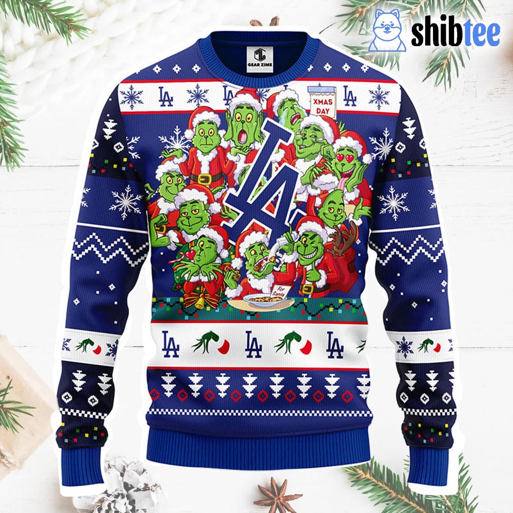 Los Angeles Dodgers 12 Grinch Xmas Day Ugly Sweater Gift For Christmas