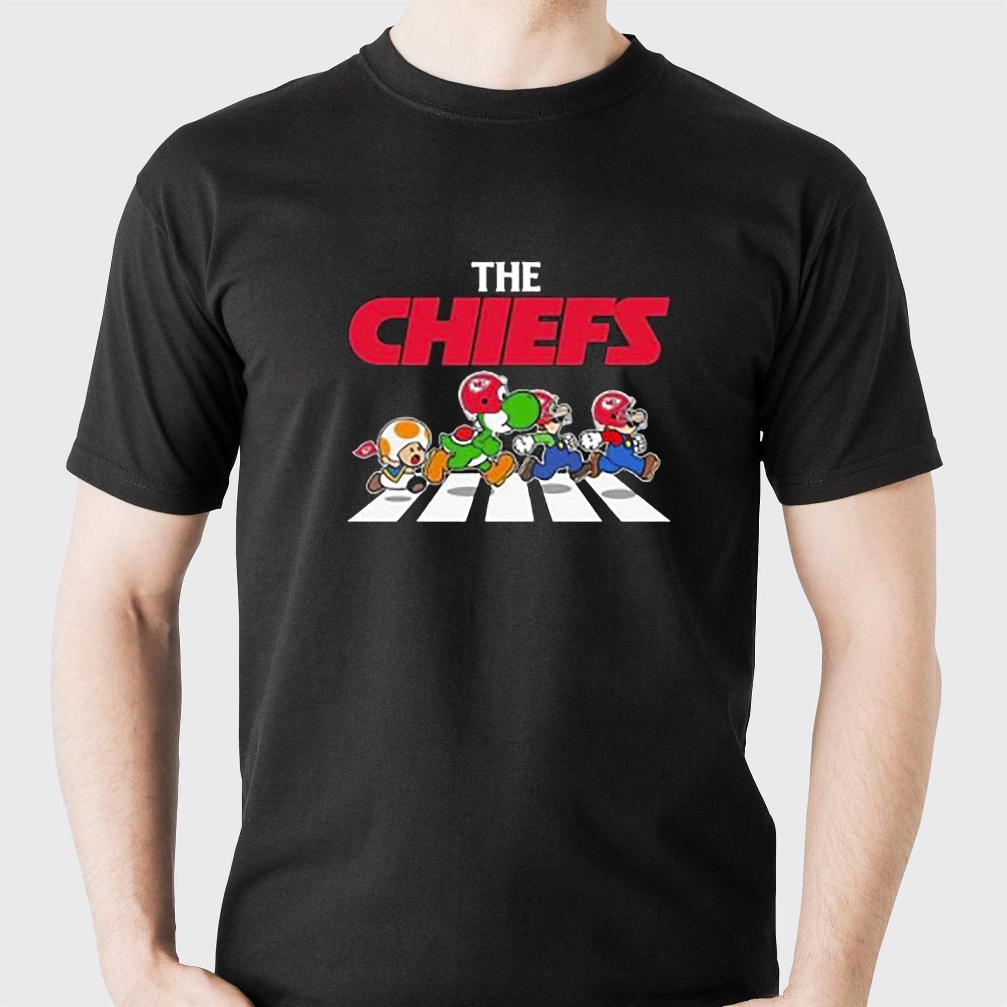 Mario Bros Abbey Road The Kansas City Chiefs Football Logo T-shirt -  Shibtee Clothing