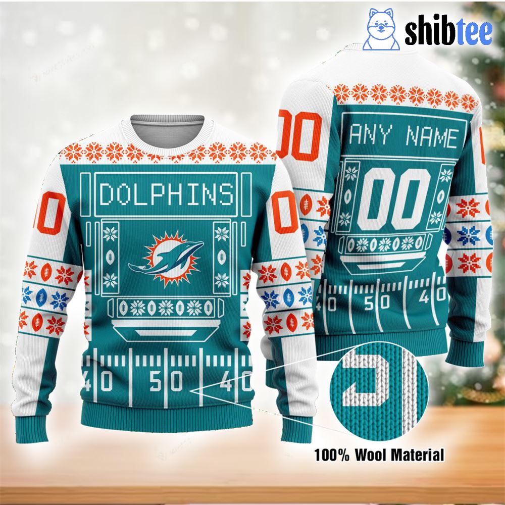 miami dolphins holiday sweater