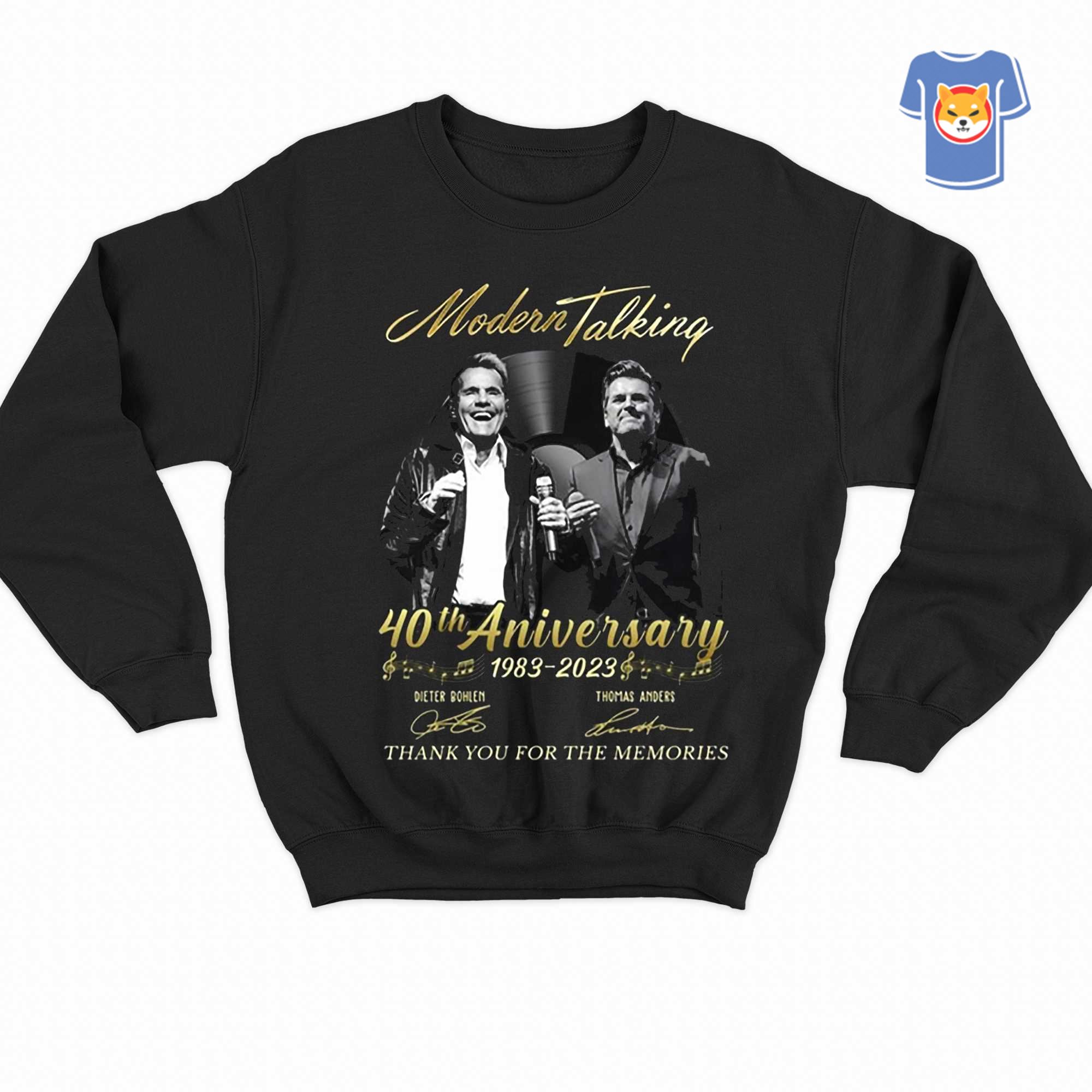 Modern Talking 40th Anniversary 1983 – 2023 Thank You For The Memories T-shirt 