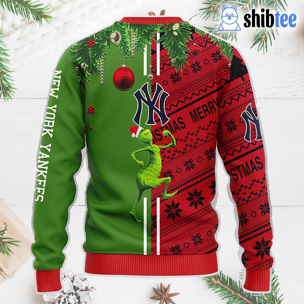 New York Yankees Grinch Scooby-doo Christmas Ugly Sweater - Shibtee Clothing