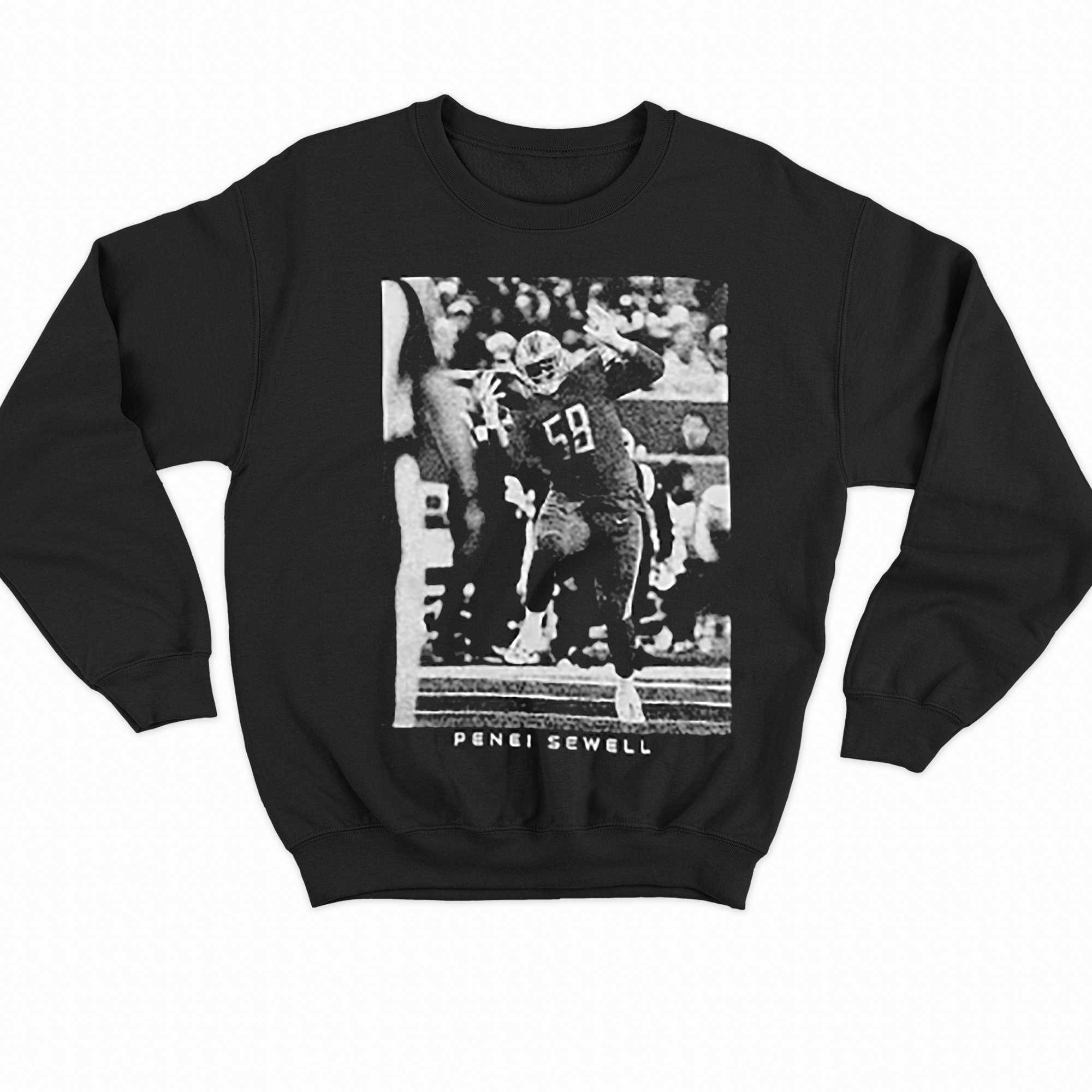 Detroit Lions Men's Black Crewneck Sweatshirt - Vintage Detroit