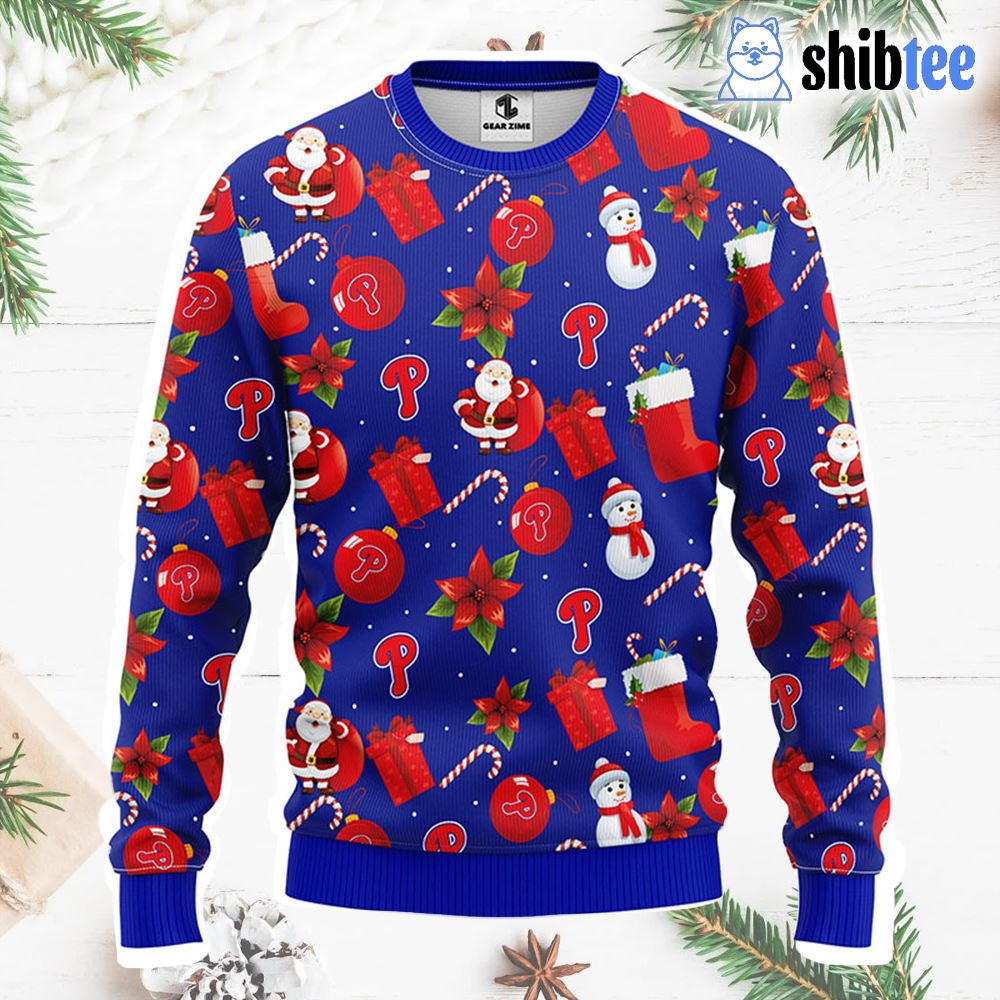 Philadelphia Phillies Pub Dog Christmas Ugly Sweater - Shibtee Clothing