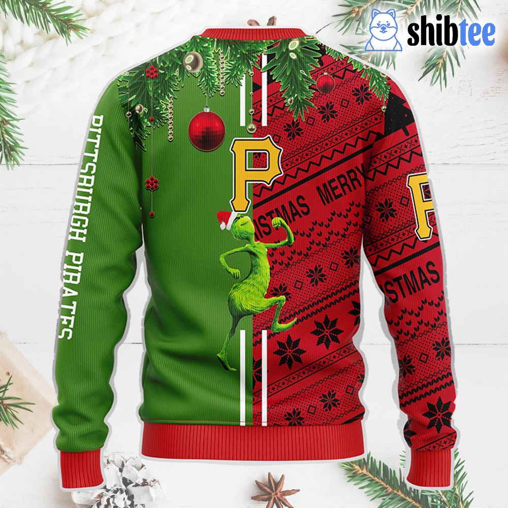 Christmas Gift MLB Pittsburgh Pirates Logo With Funny Grinch