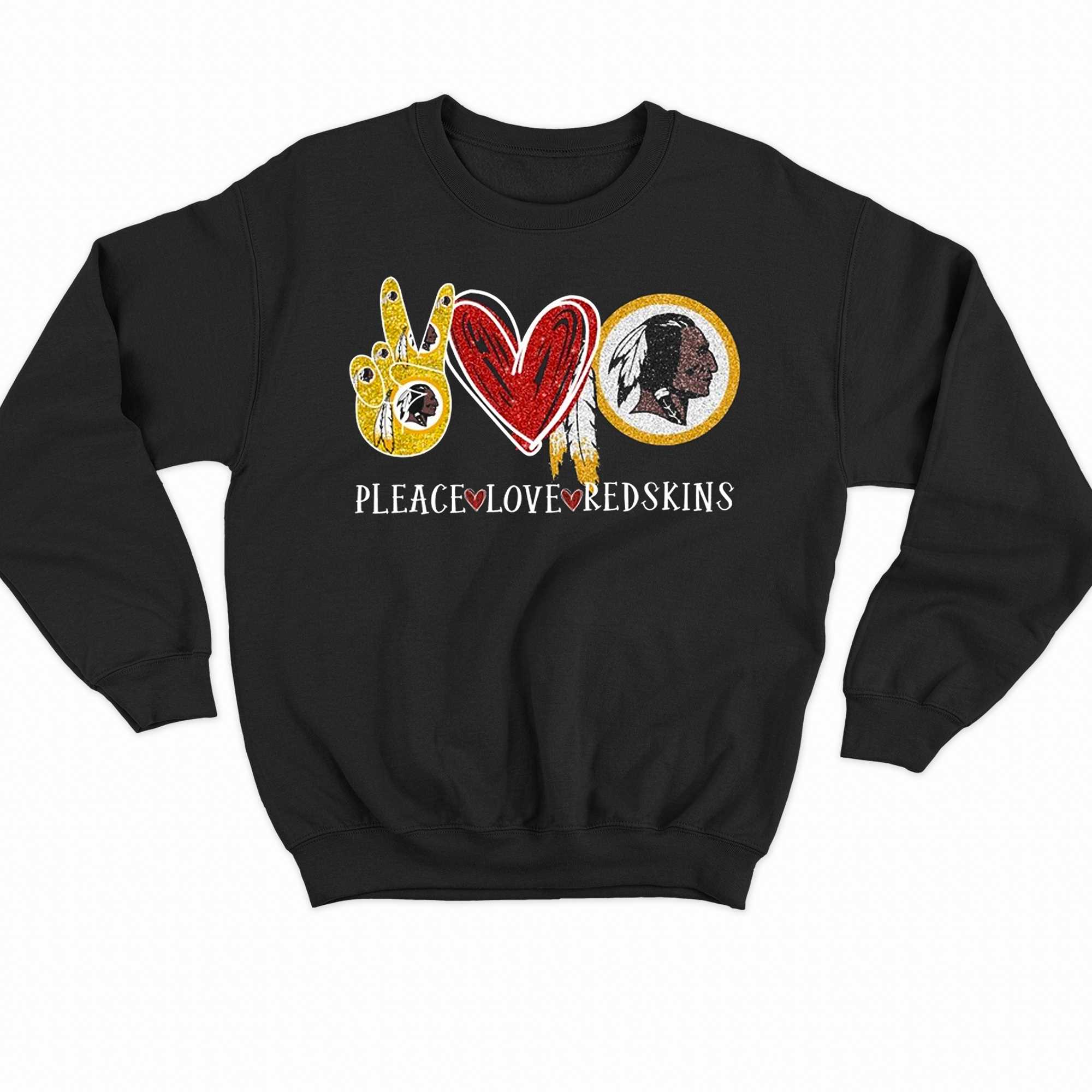 Pleace Love Redskins Washington Redskins T-shirt - Shibtee Clothing