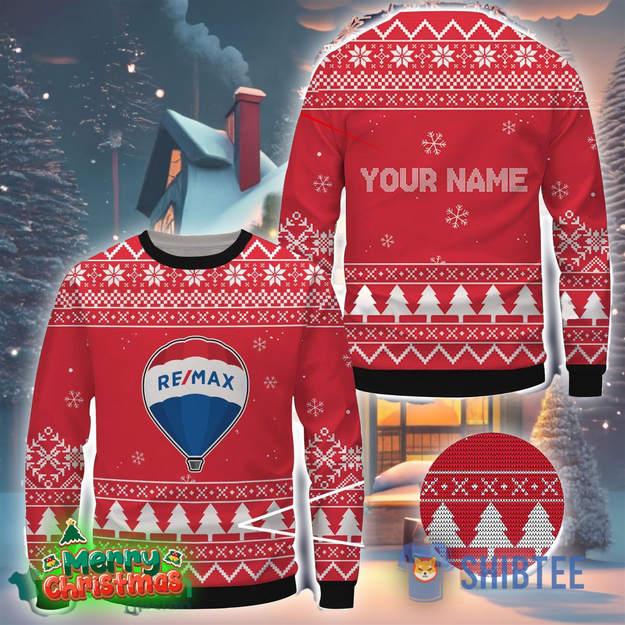 Remax Lover 3d Ugly Christmas Sweater Men And Women Christmas Gift Custom Name 