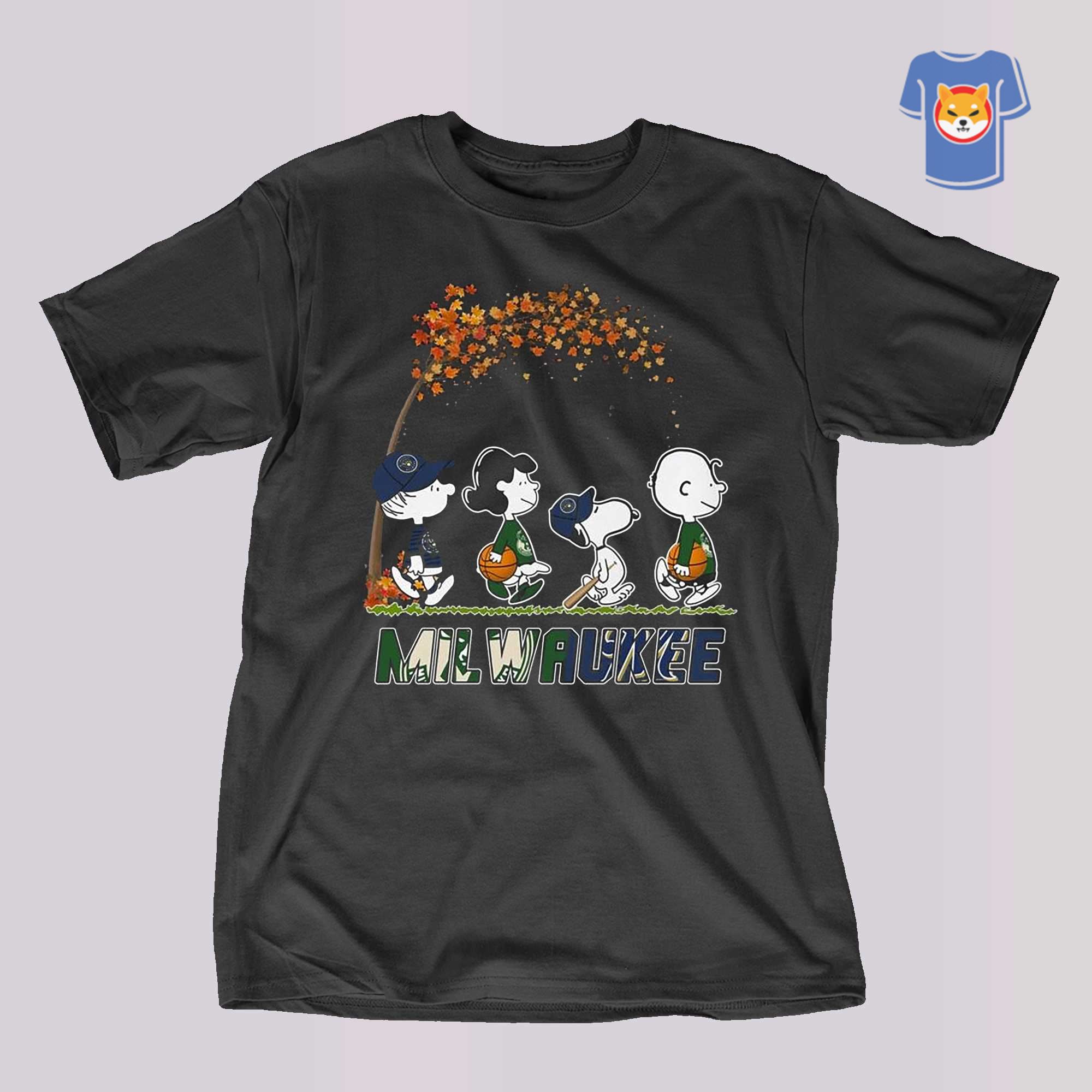 Snoopy Milwaukee Sport Teams Unisex T-shirt - Shibtee Clothing