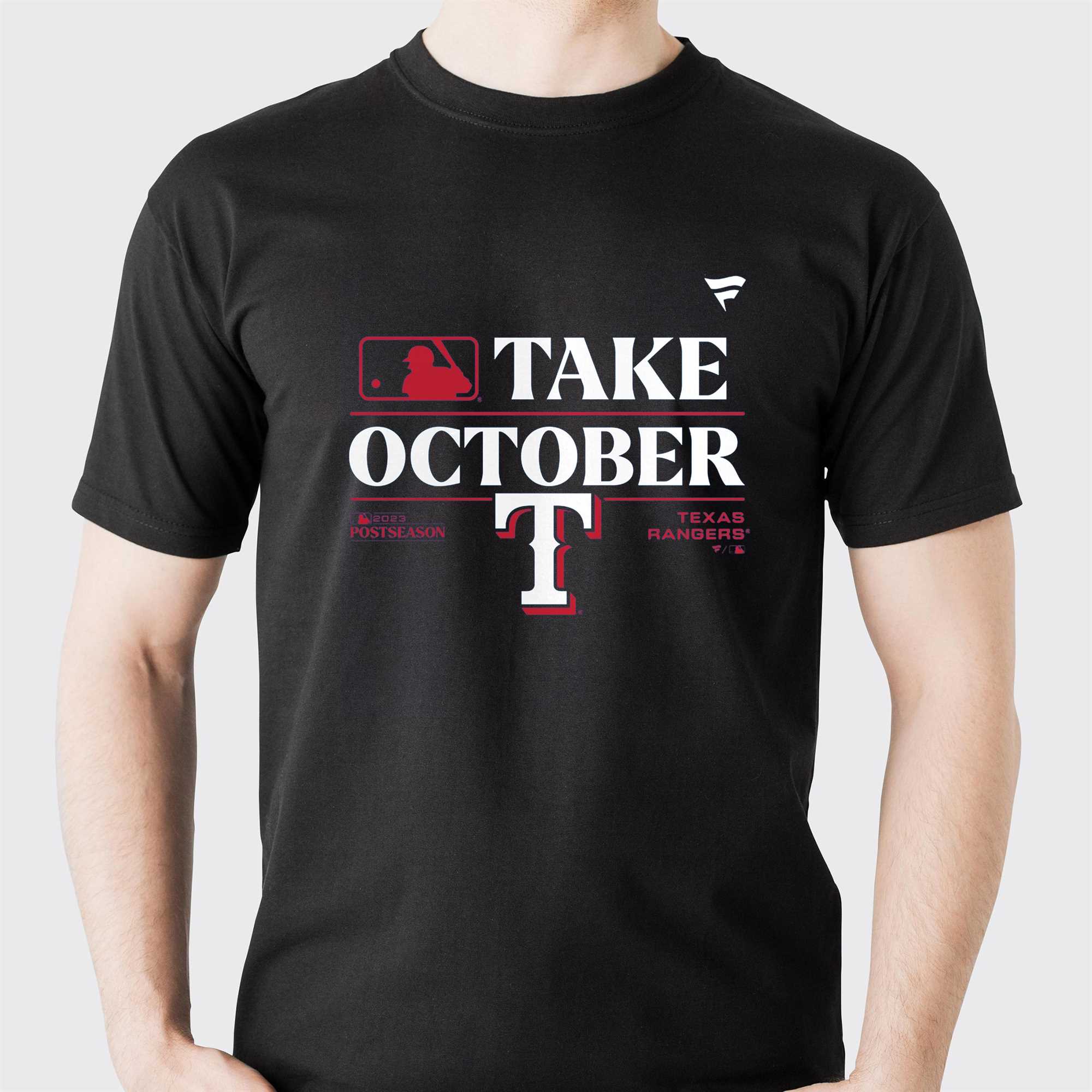 MLB Men's 2023 Postseason Take October Texas Rangers Locker Room T-Shirt