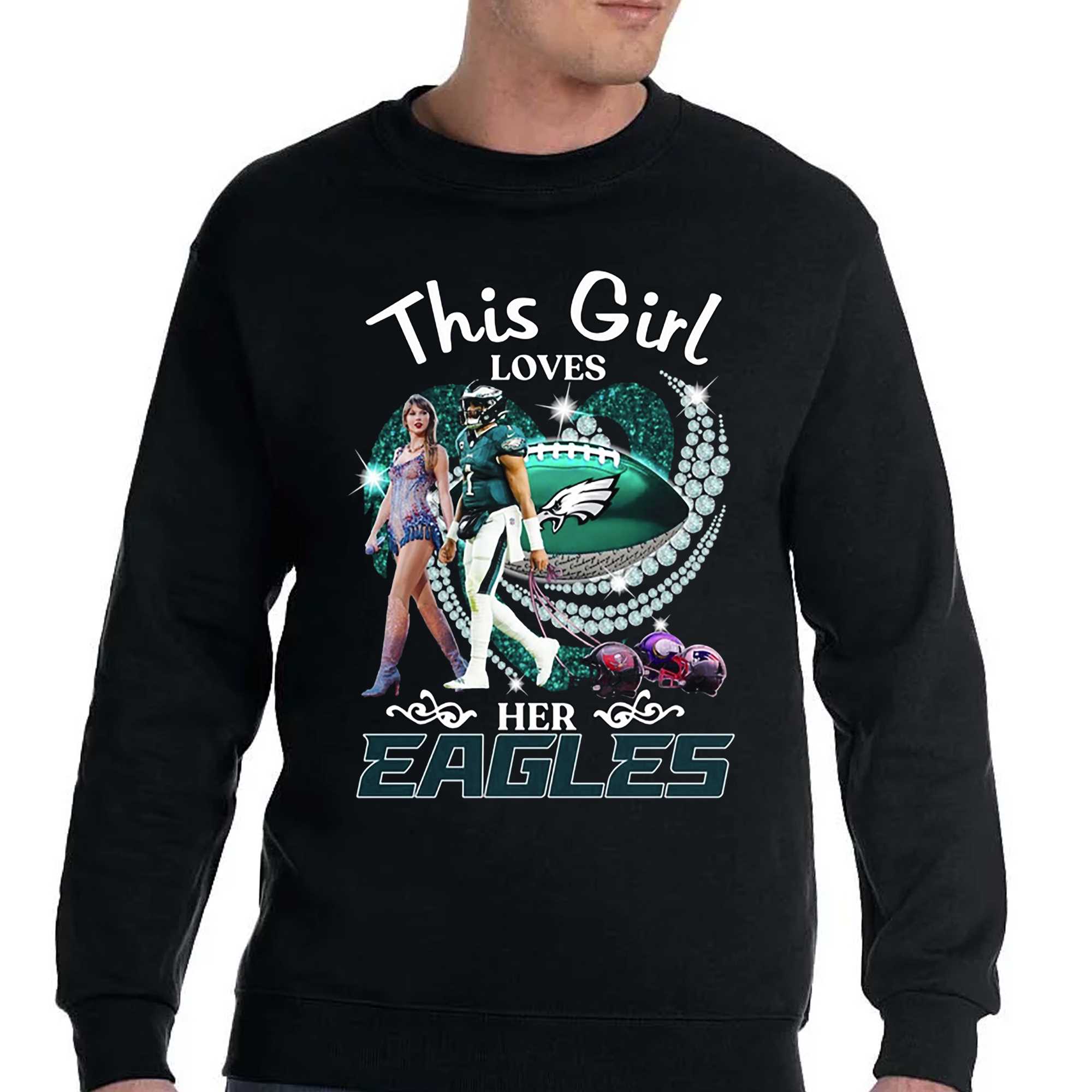 This Girl Loves Her Eagles T-shirt - Shibtee Clothing