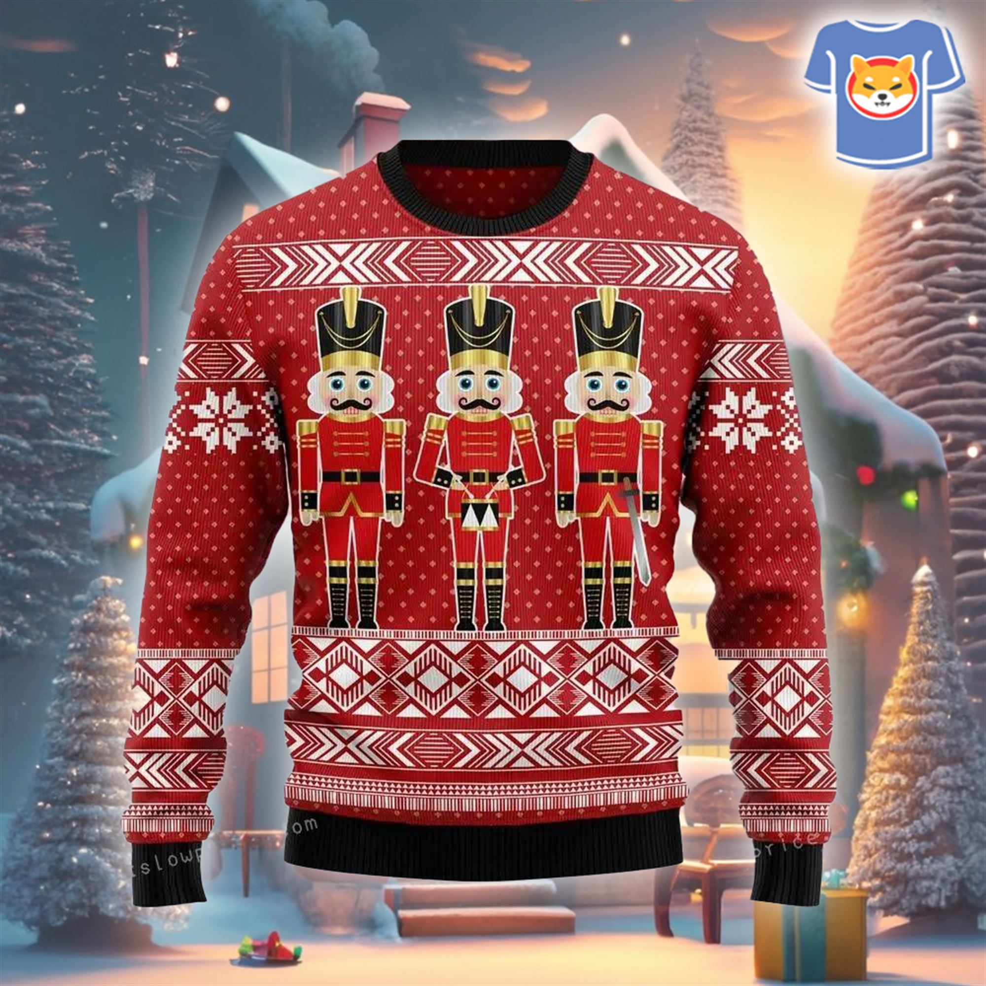 Three Nutcrackers Ugly Christmas Sweater 