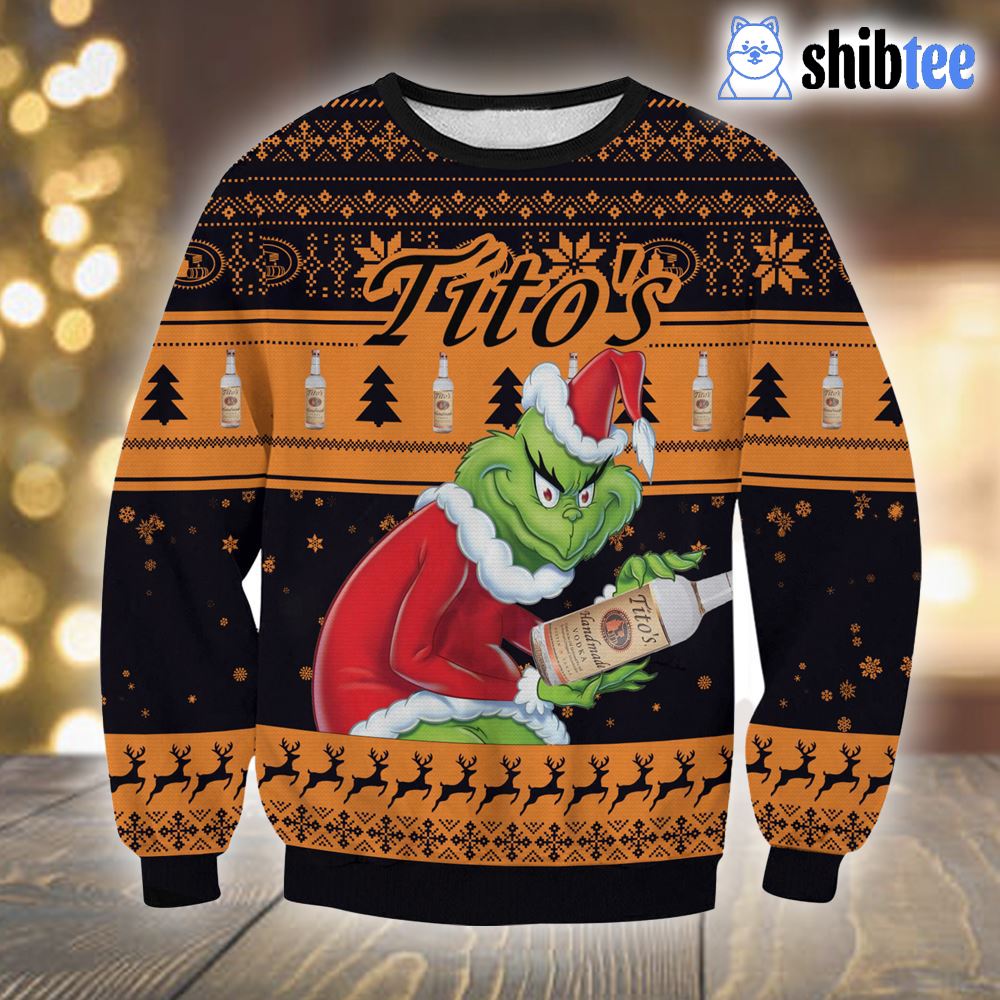 The Grinch Santa Christmas Ugly Sweater Sweatshirt - Trends Bedding