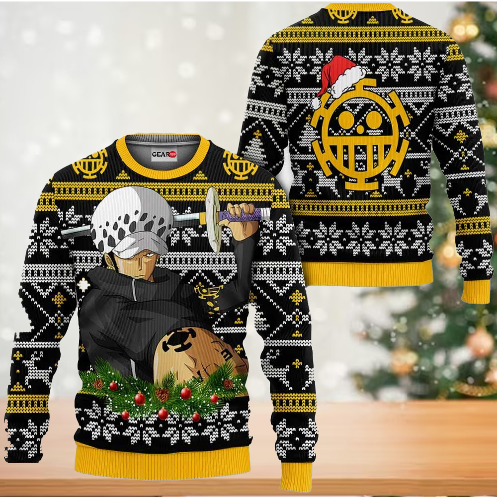 Trafalgar Law One Piece Merry Christmas Ugly Sweater