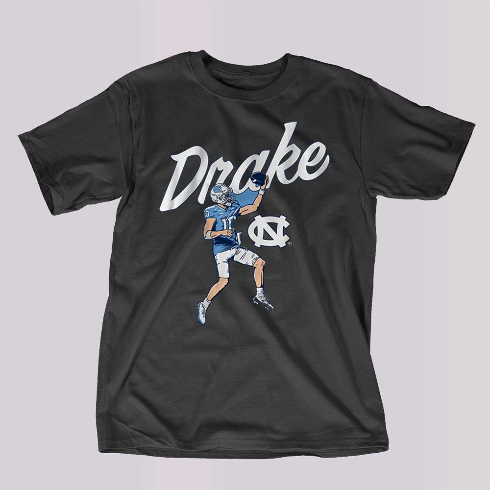 Unc Football Drake Maye Finger Roll Shirt - Shibtee Clothing