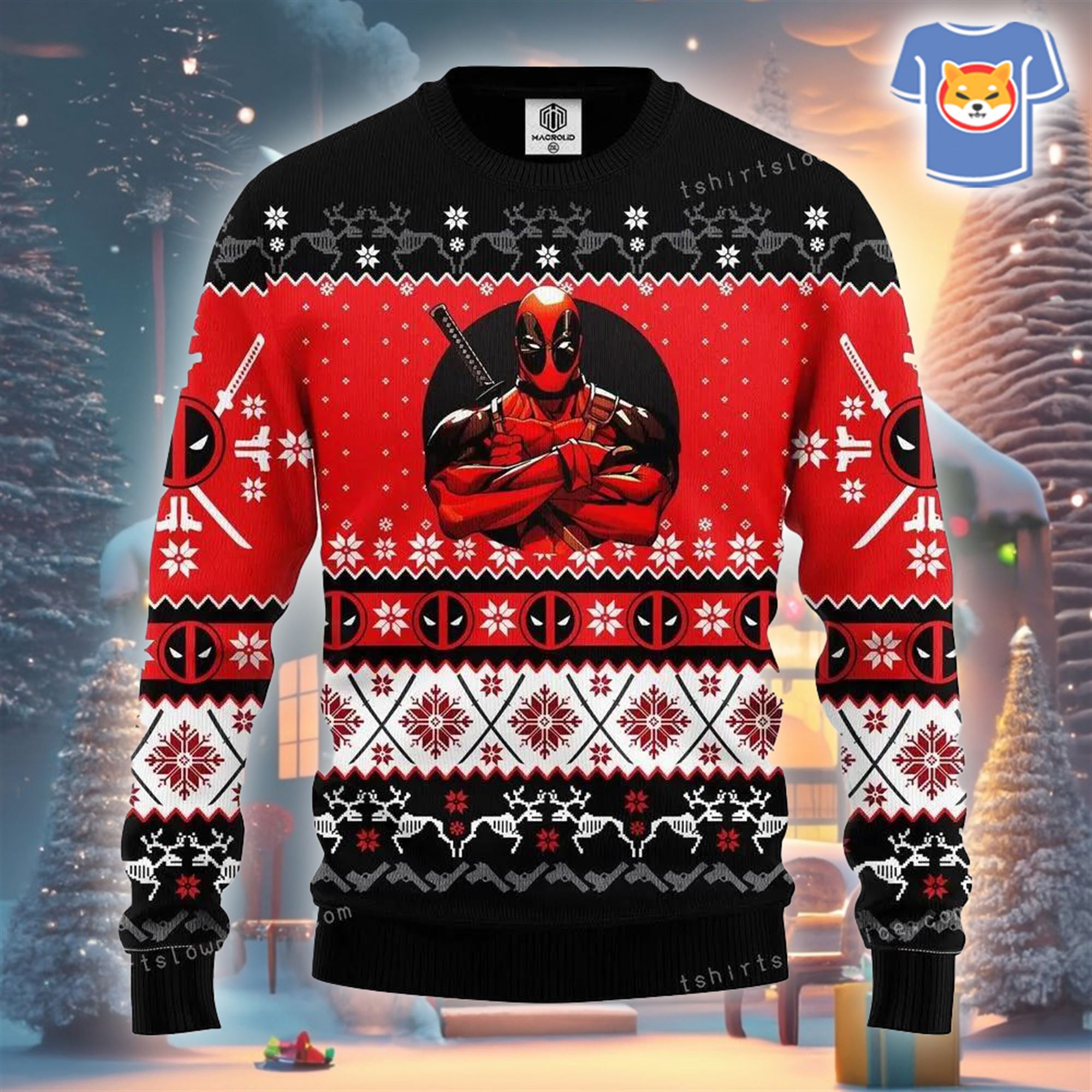 Xmas Deadpool Ugly Christmas Sweater 