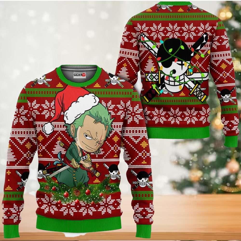 Merry Christmas From Roronoa Zoro One Piece Anime shirt, hoodie, sweater,  long sleeve and tank top