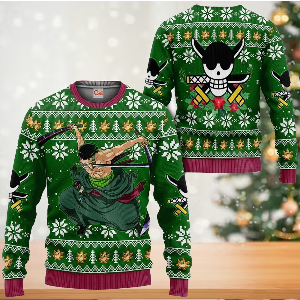 Zoro Christmas One Piece Merry Christmas Anime shirt, hoodie, sweater,  longsleeve and V-neck T-shirt