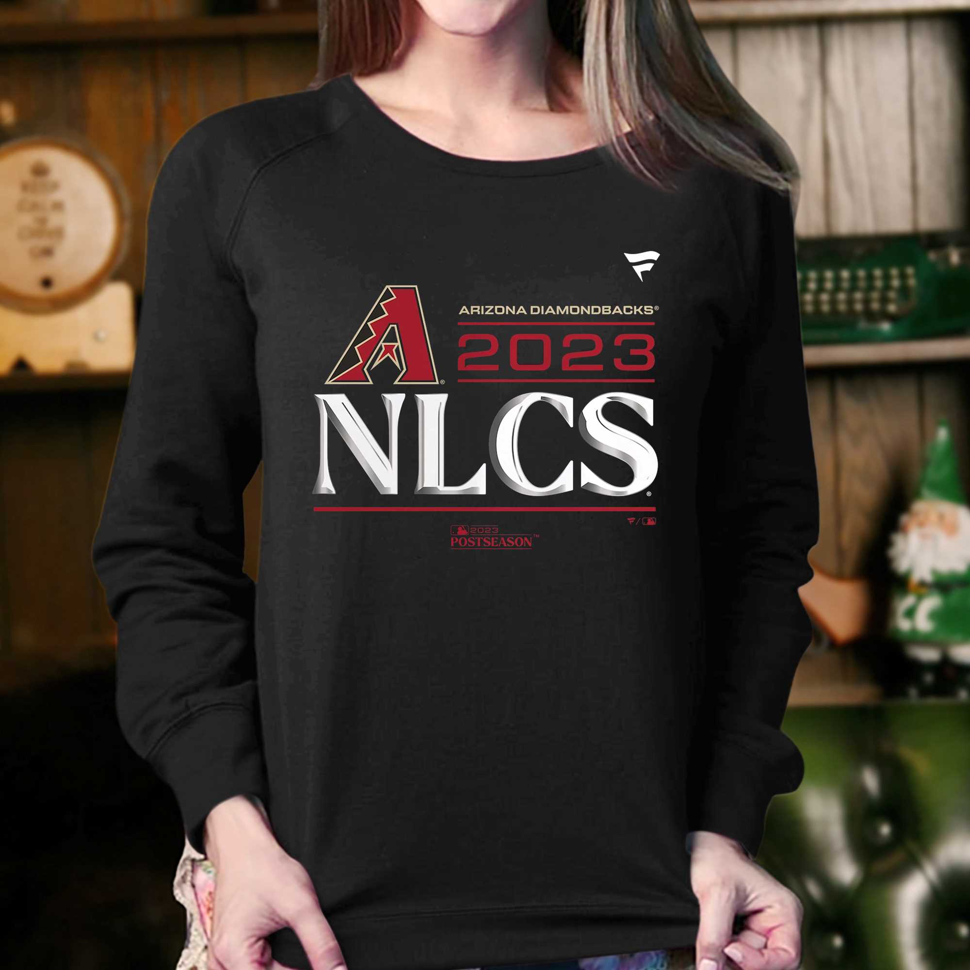 Women's Fanatics Branded Black Arizona Diamondbacks 2023 Division Series Winner Locker Room V-Neck T-Shirt