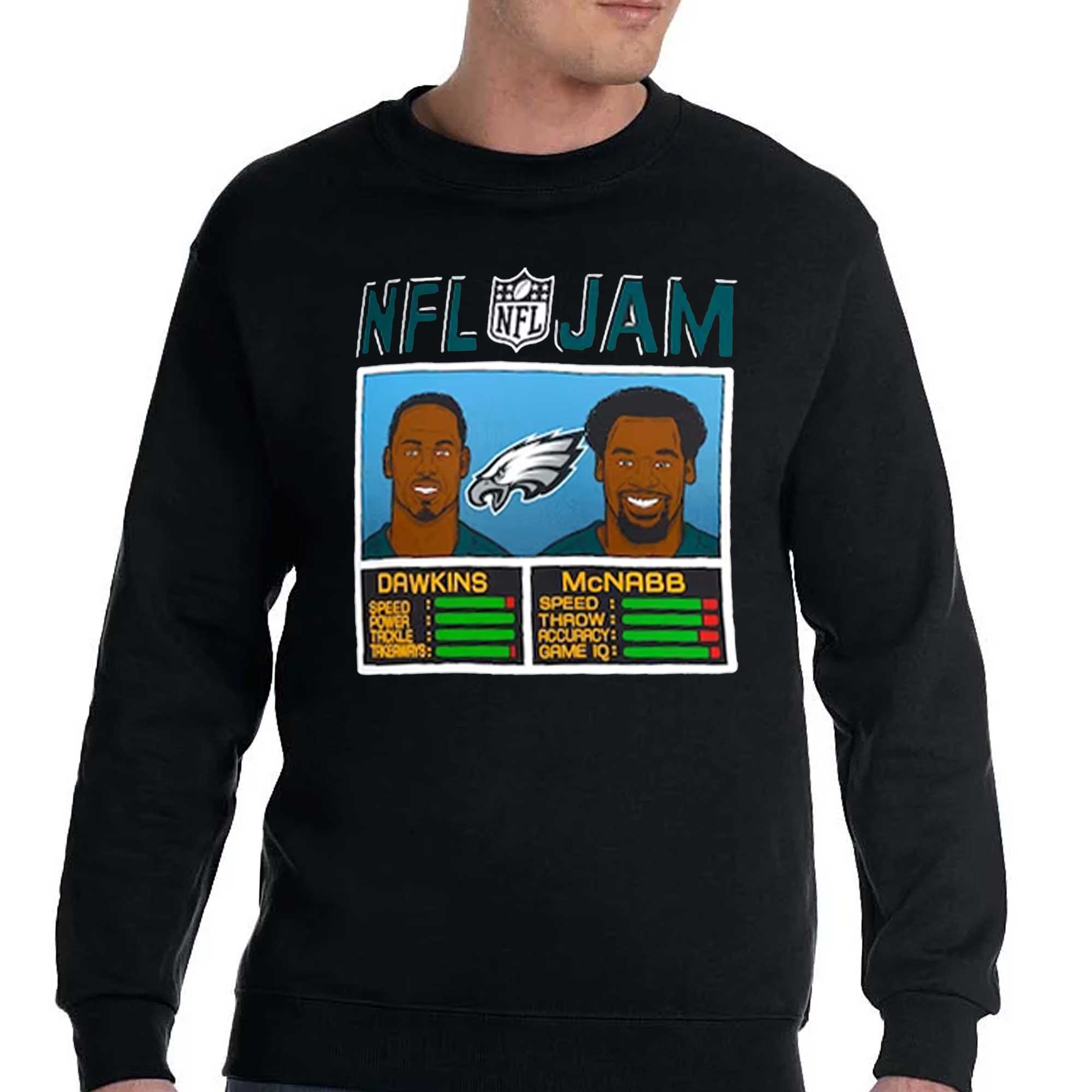 NFL jam philadelphia eagles brian dawkins and donovan mcnabb shirt, hoodie,  sweater, long sleeve and tank top