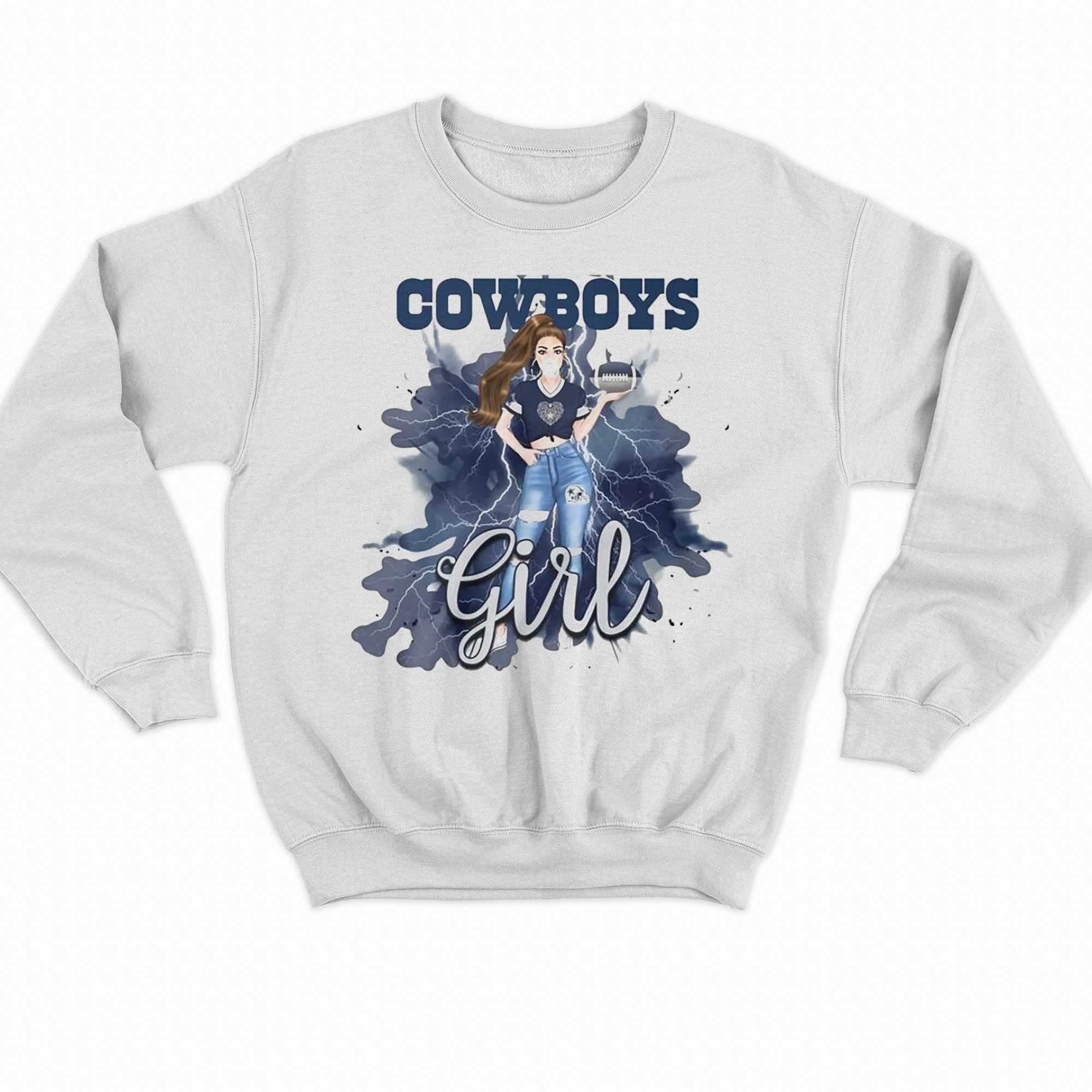 Cowboys Her Style Women's Gray Dallas Cowboys V-Neck T-Shirt