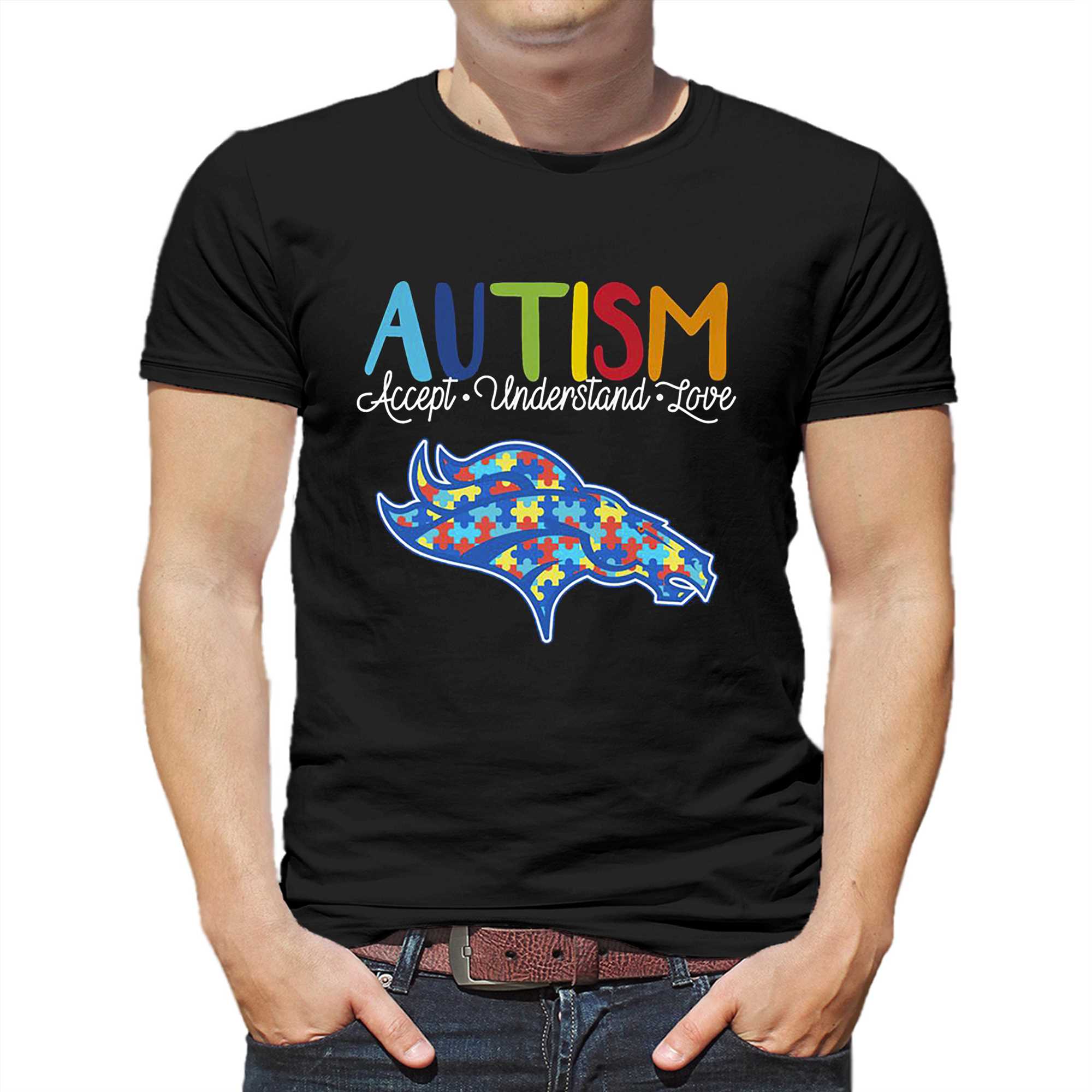 Denver Broncos Nfl Autism Awareness Accept Understand Love Shirt - Shibtee  Clothing