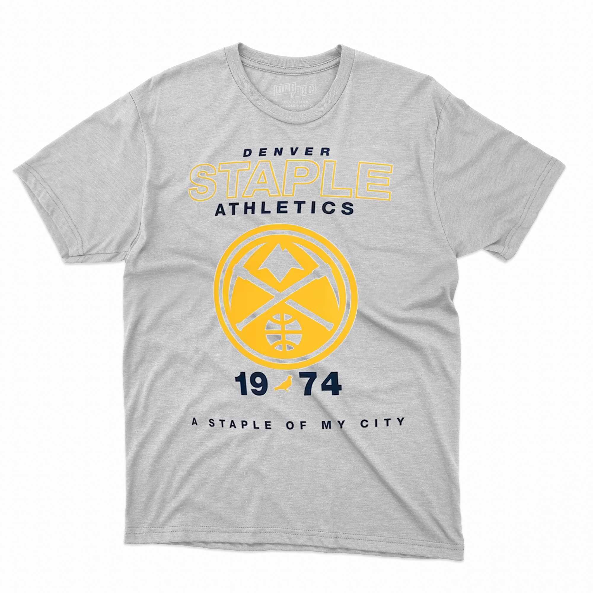 Men's NBA x Staple Anthracite Denver Nuggets Heavyweight Oversized T-Shirt Size: 3XL
