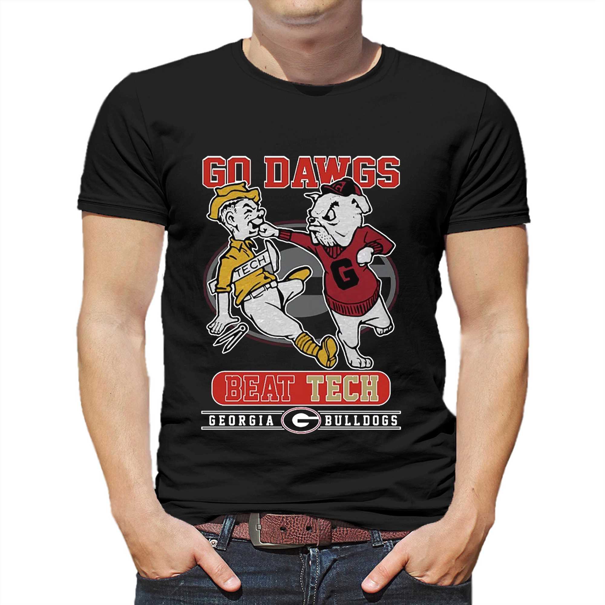 Go Dawgs Beat Tech Georgia Bulldogs Unisex T Shirt - Limotees