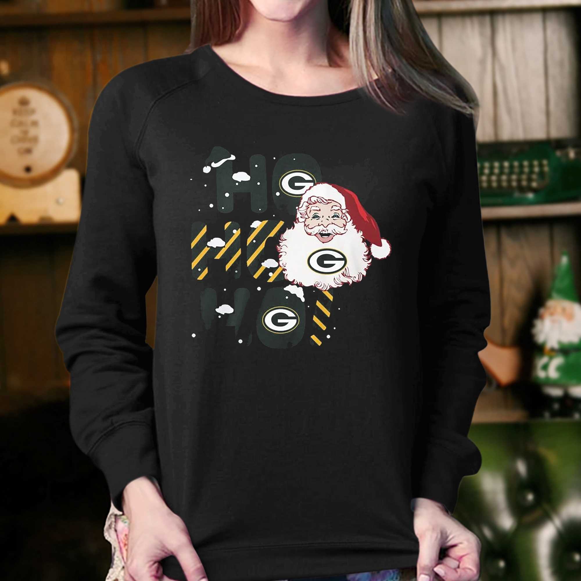 Green Bay Packers Women's Light-Up V-Neck Ugly Sweater - Green