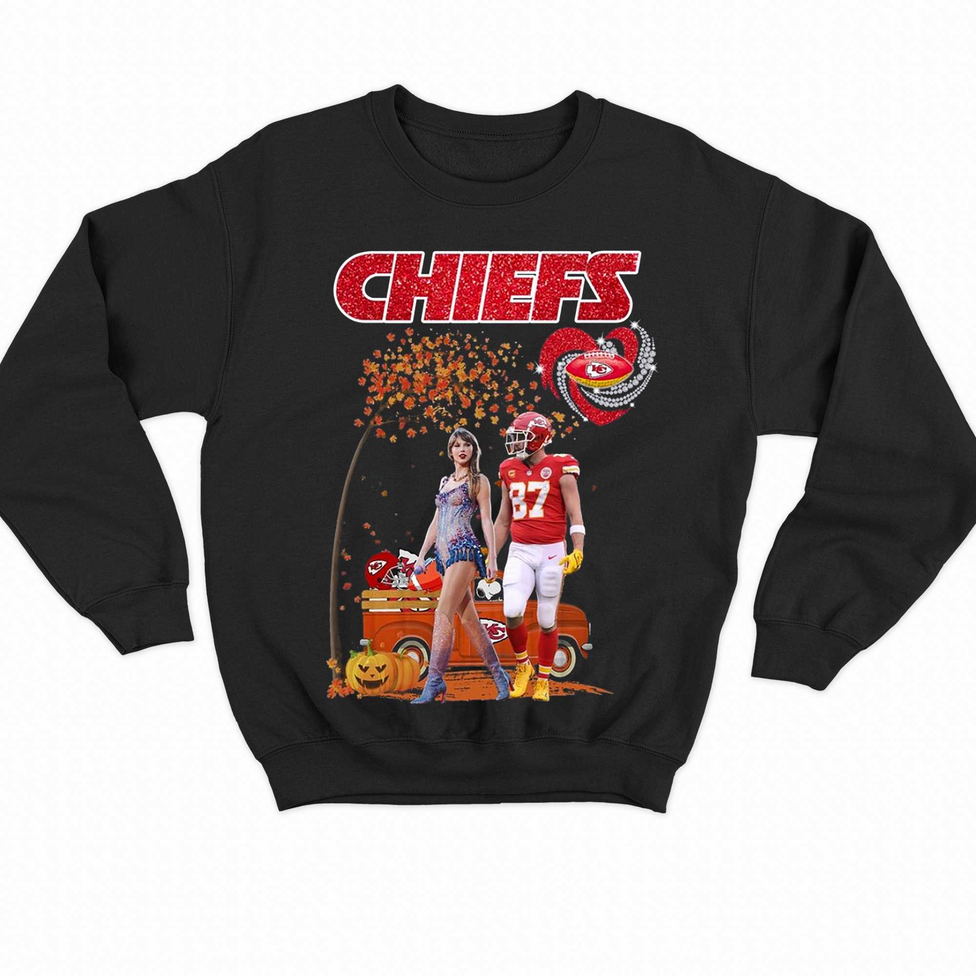 KC with Stitching Chiefs Long Sleeve T Shirt