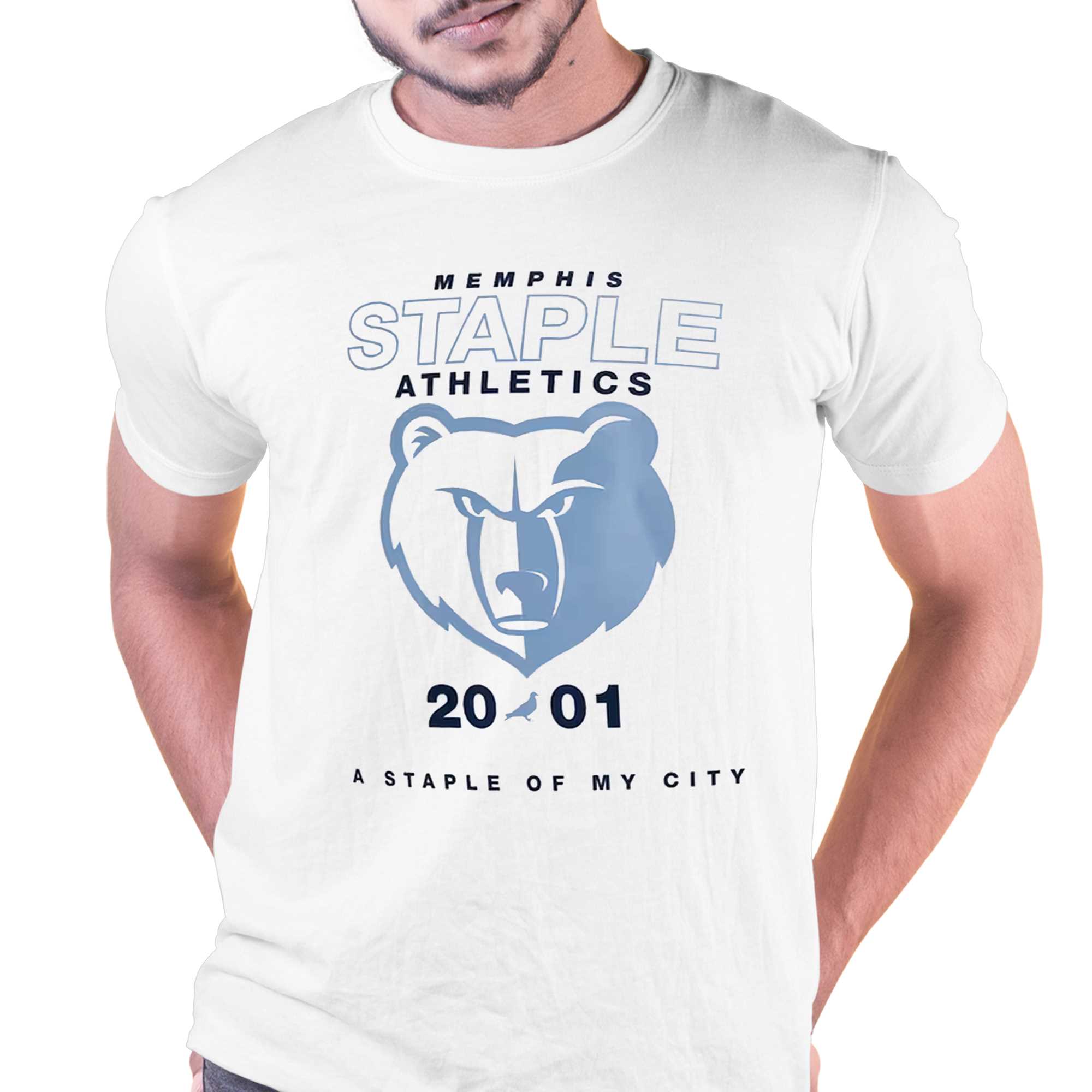 Men's NBA x Staple White Memphis Grizzlies Home Team T-Shirt Size: Small