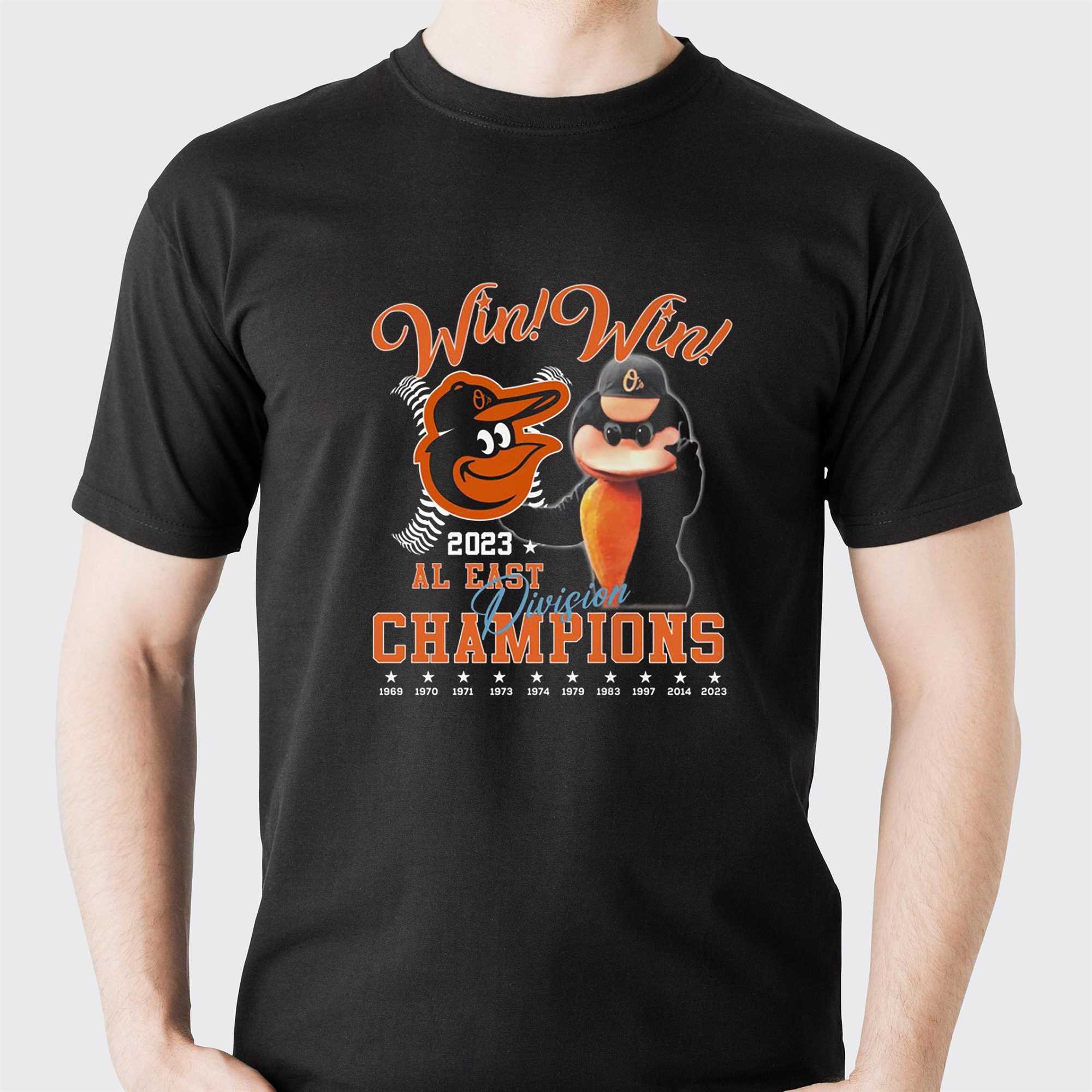 Official mLB Baltimore Orioles Win Win 2023 AL East Division Champions  Shirt - Limotees
