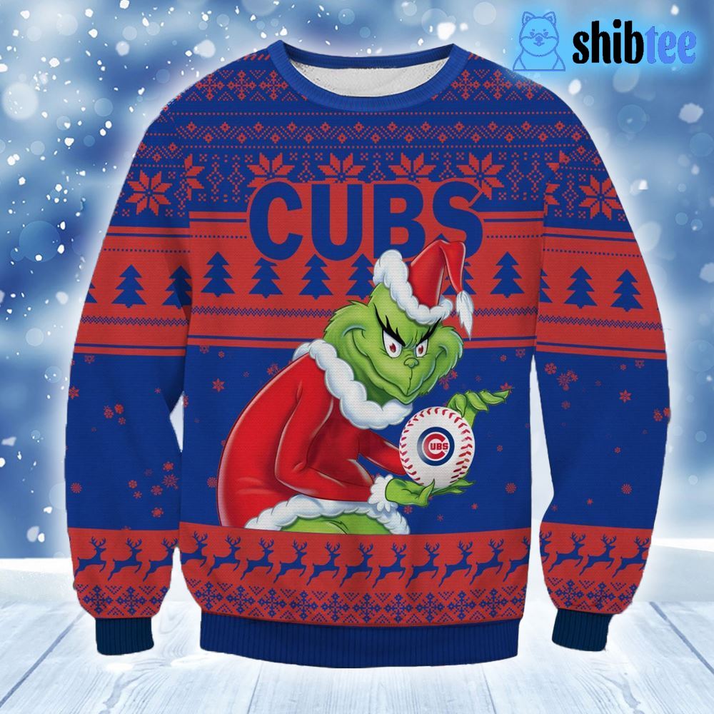 Chicago Cubs Hohoho Mickey Christmas Ugly Sweater - Shibtee Clothing