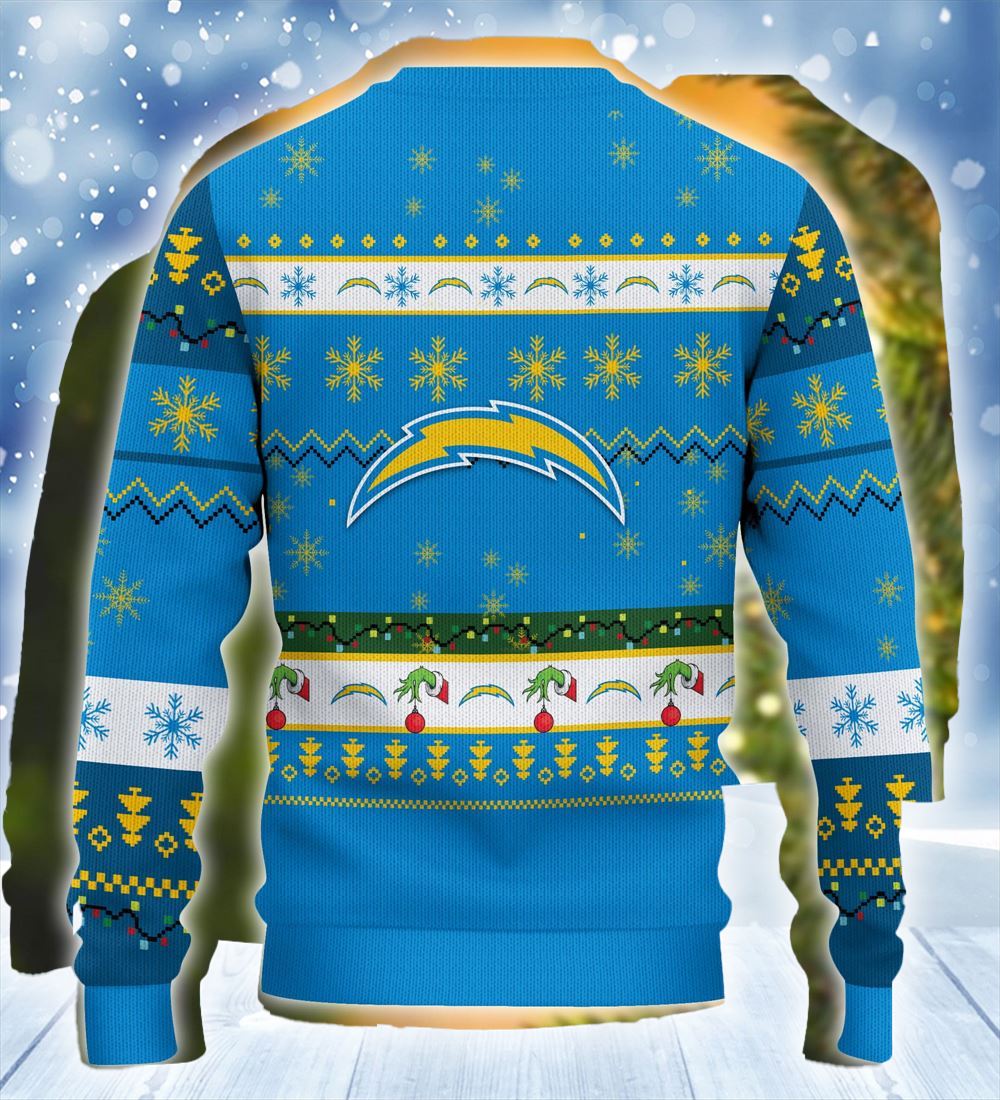 LOS ANGELES CHARGERS YARD LINE LONG SLEEVE FLEECE CREWNECK SWEATSHIRT