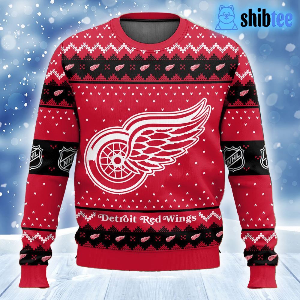 Detroit Red Wings Ugly Christmas Sweater Women's V-Neck