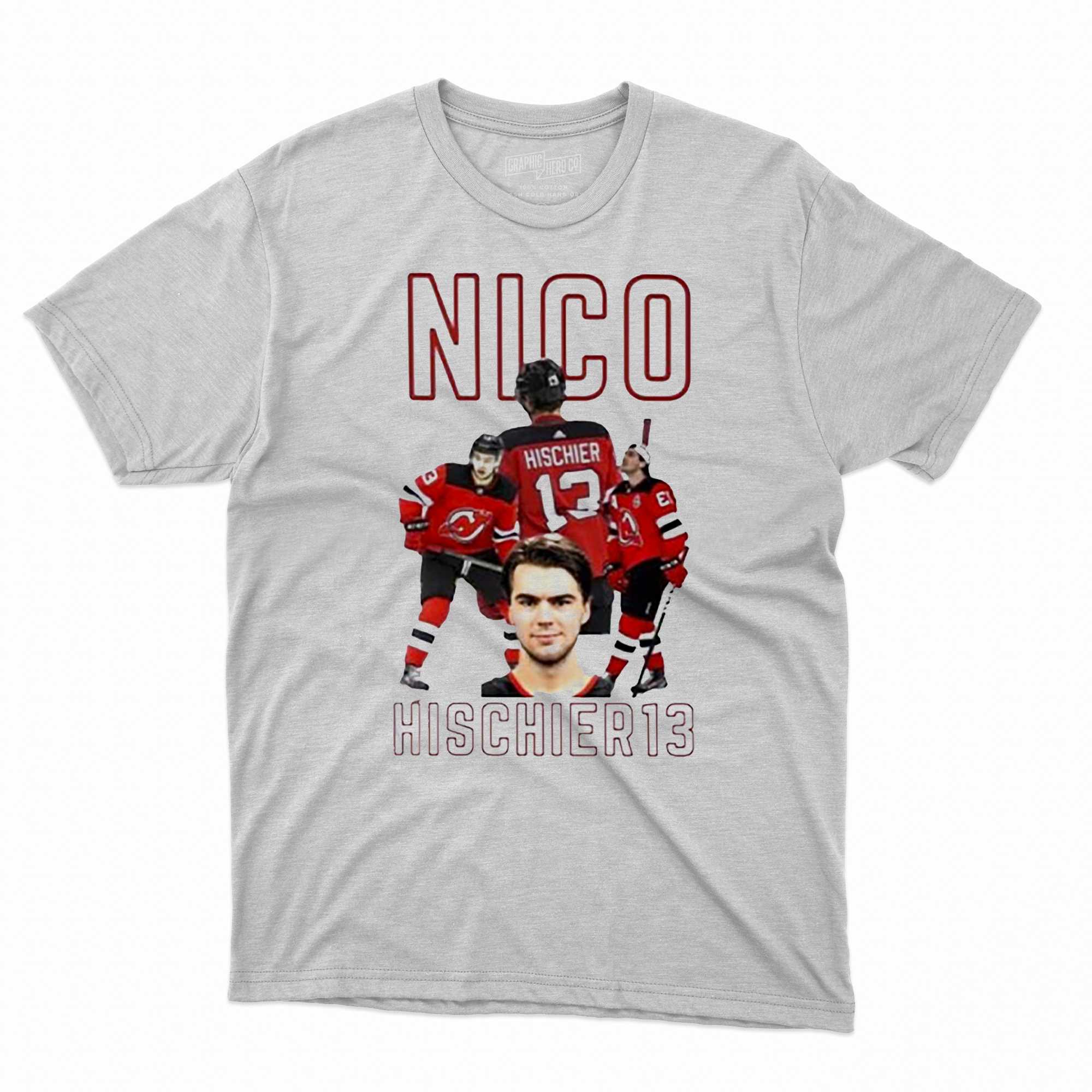 Nico Hischier 13 Jersey Devil Ice Hockey Tee Shirt Hoodie Tank-Top