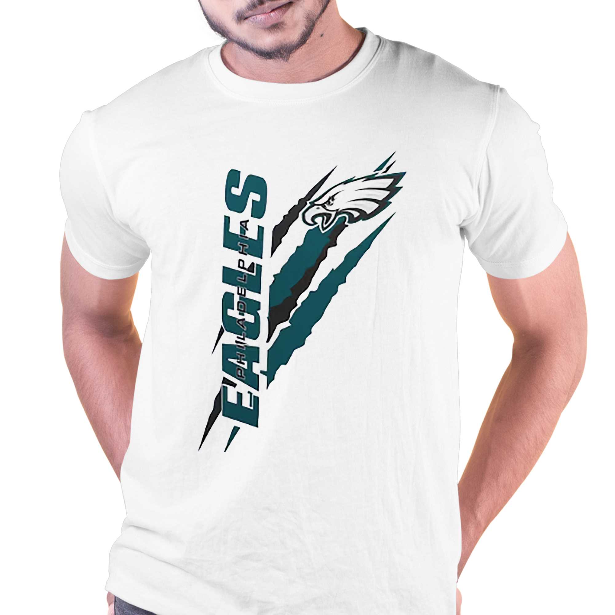 Design Philadelphia eagles starter color scratch shirt - EnvyfashionTee
