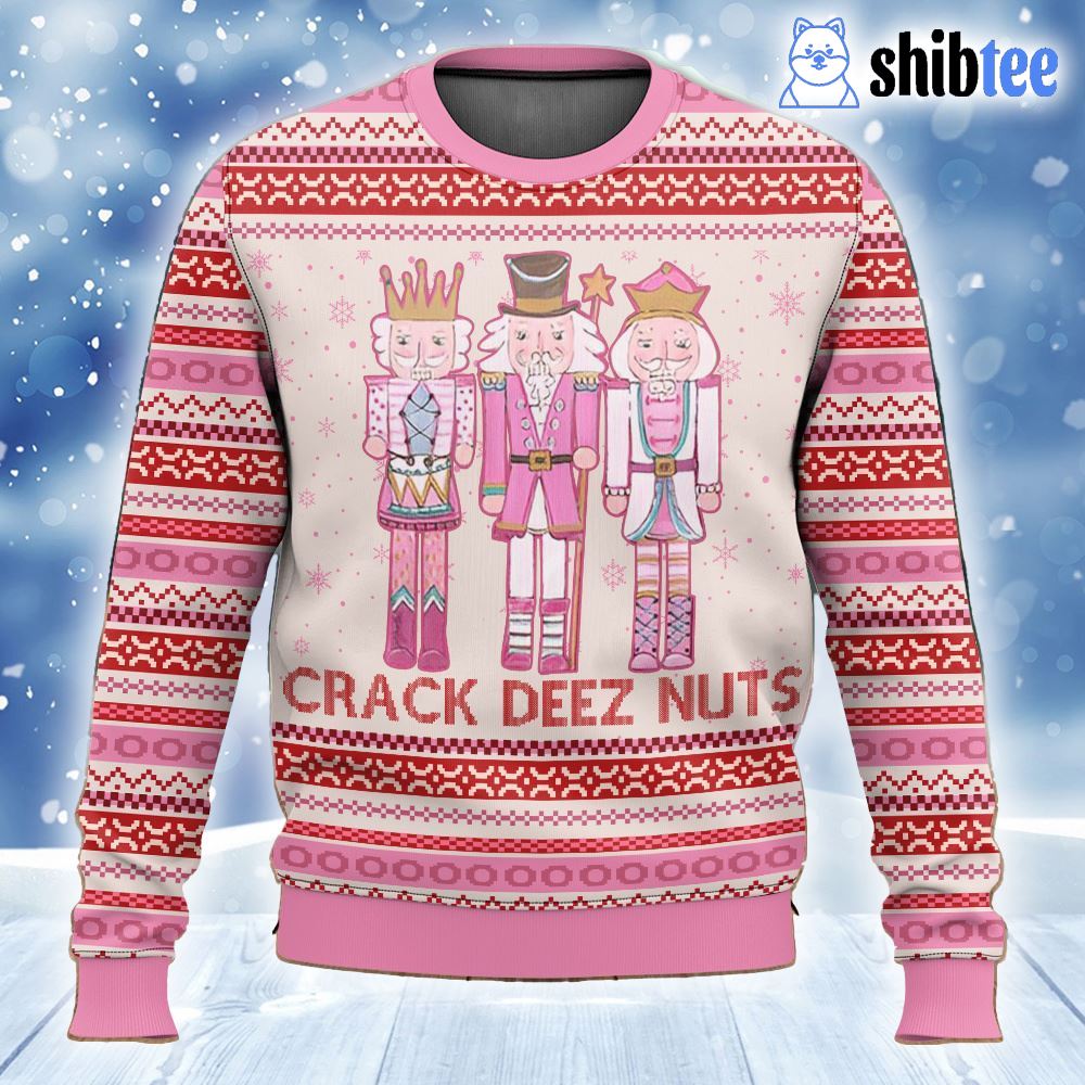 Crack deez nuts sale christmas sweater