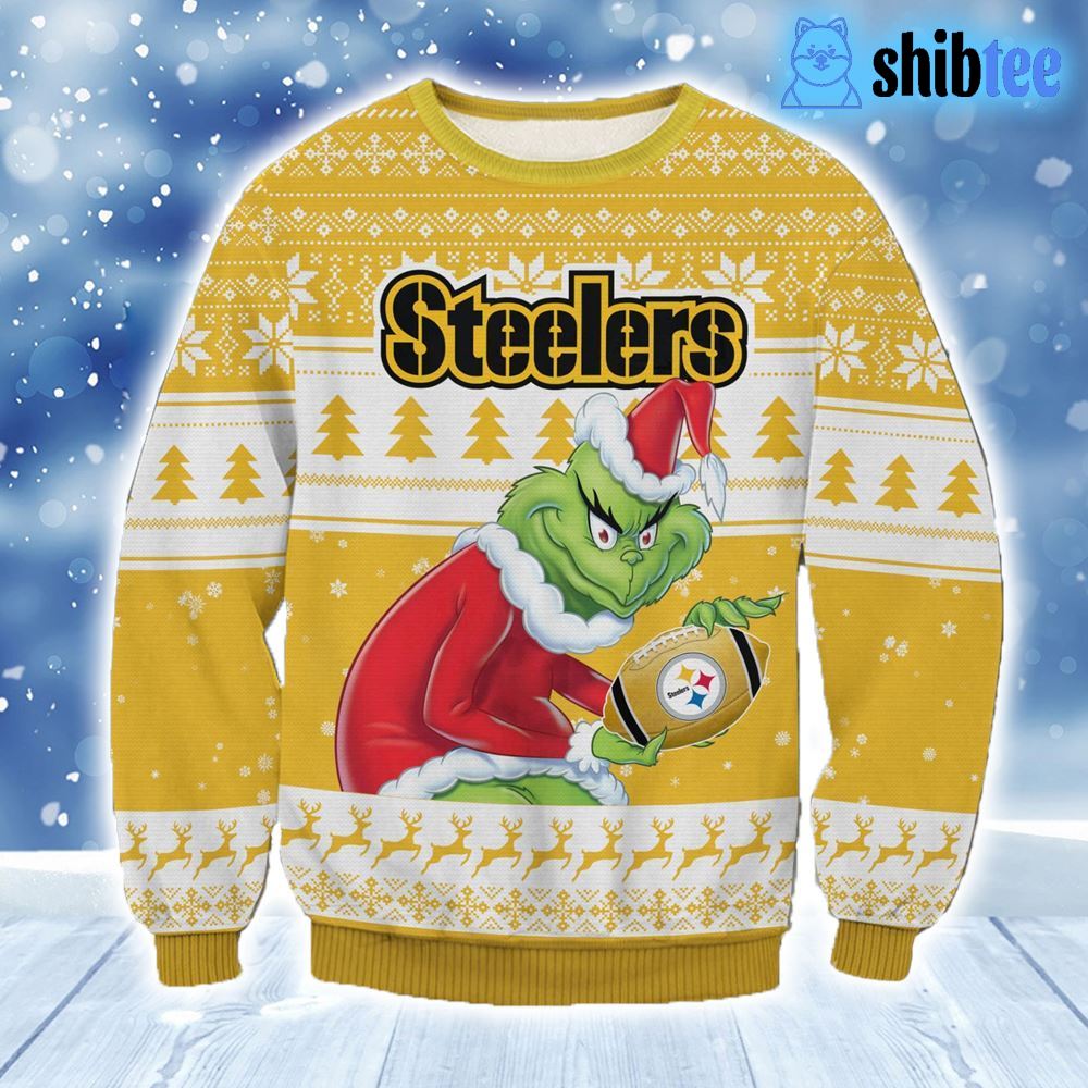 Pittsburgh Steelers Snowflakes Pattern Ugly Christmas Sweater