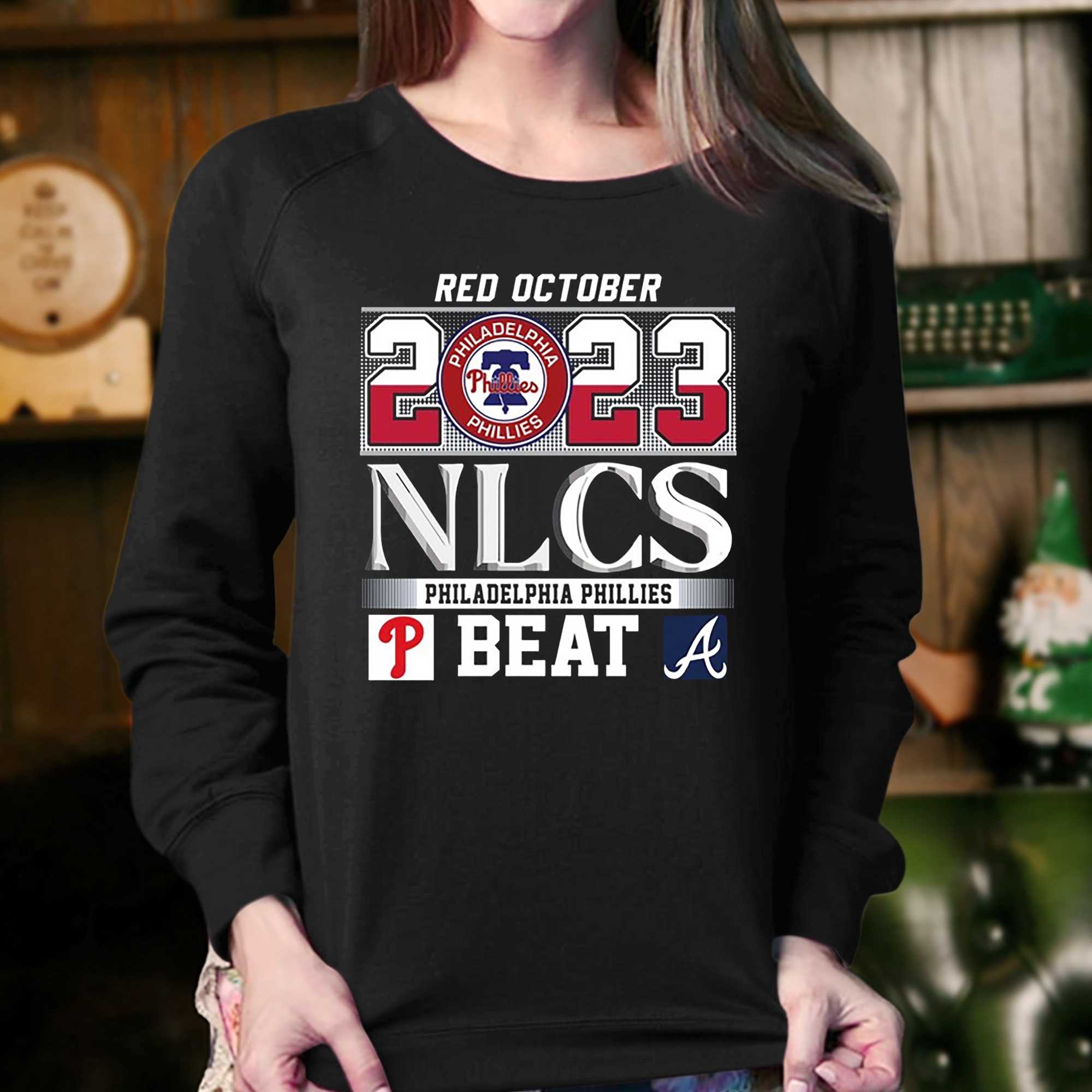 Red October 2023 Nlcs Philadelphia Phillies Beat Atlanta Braves T-shirt -  Shibtee Clothing